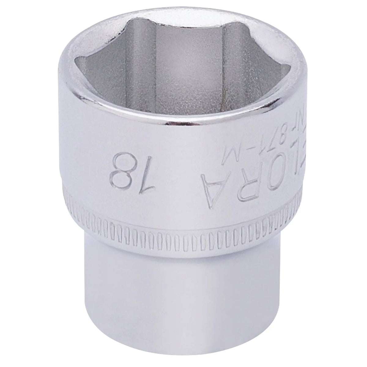 Elora Hexagon Socket 3/8" Sq. Dr. 18mm 15235  White Rose Tools