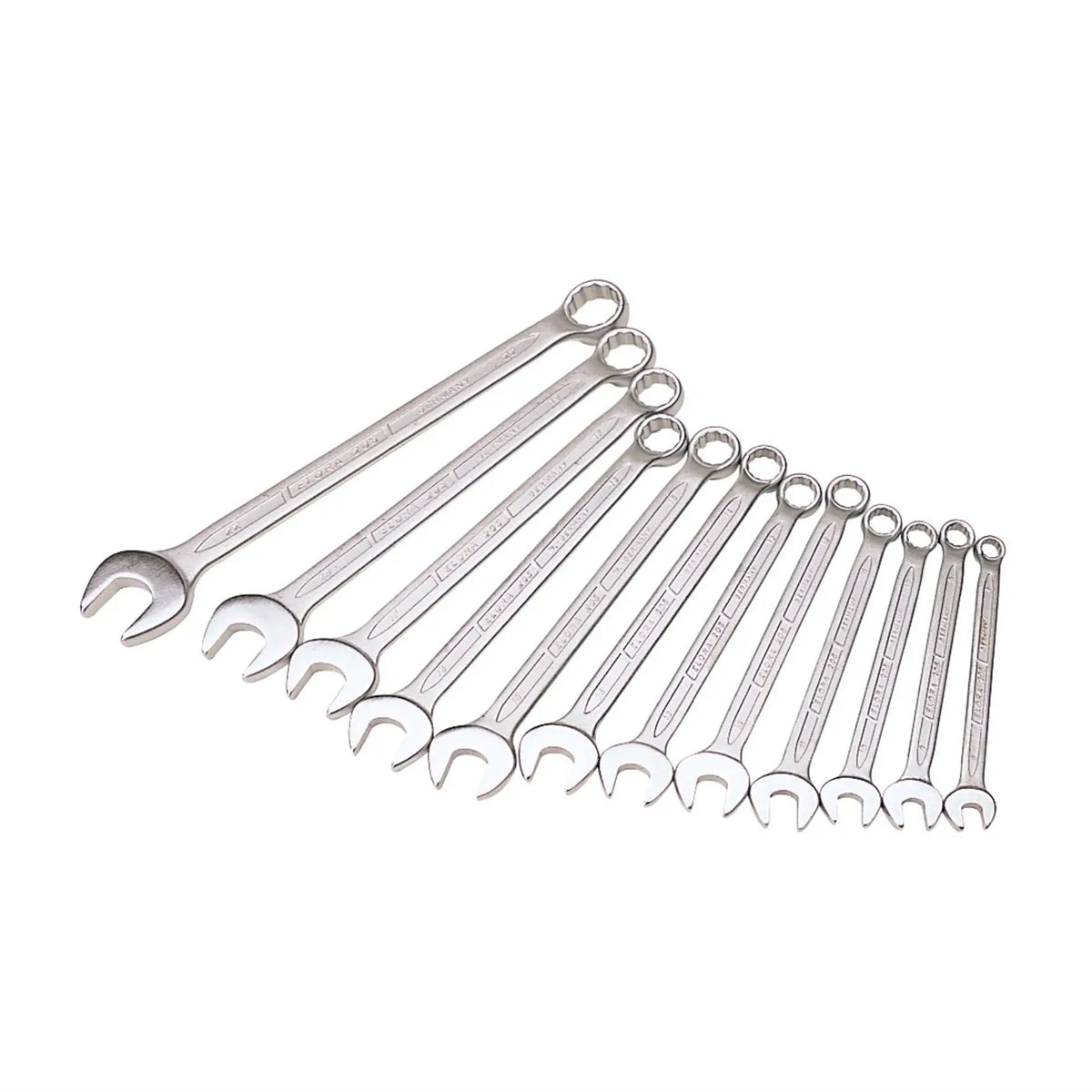 Elora Long Metric Combination Spanner Set (12 Piece) 03090  White Rose Tools