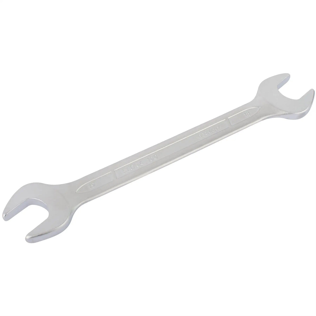 Elora Long Metric Double Open End Spanner 18 x 19mm 01979  White Rose Tools