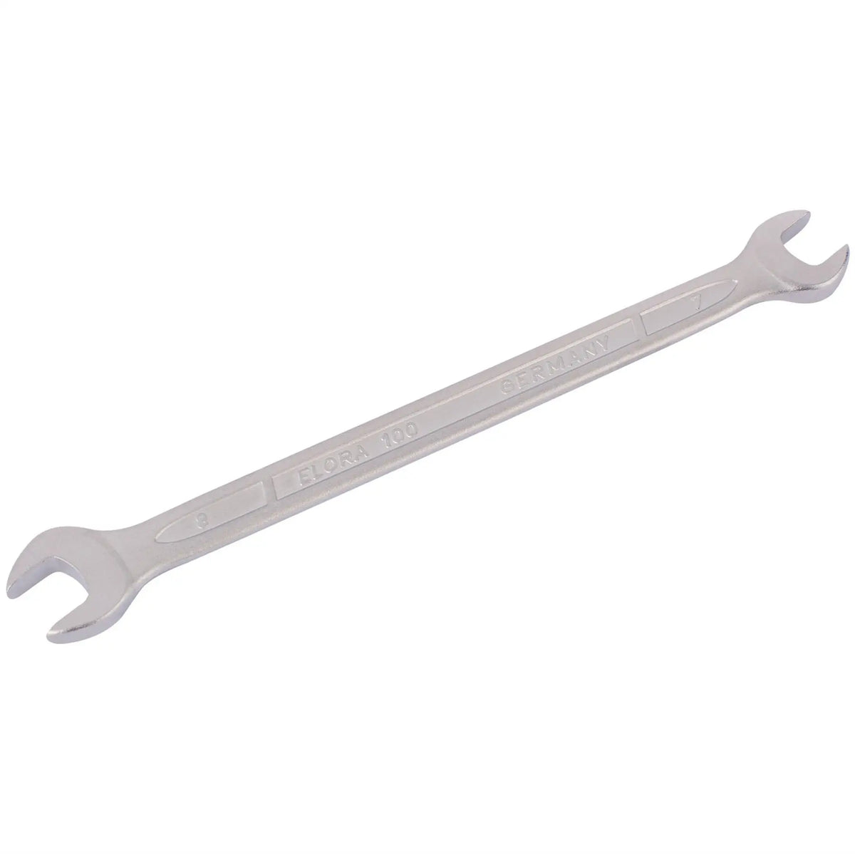 Elora Long Metric Double Open End Spanner 7 x 8mm 01820  White Rose Tools