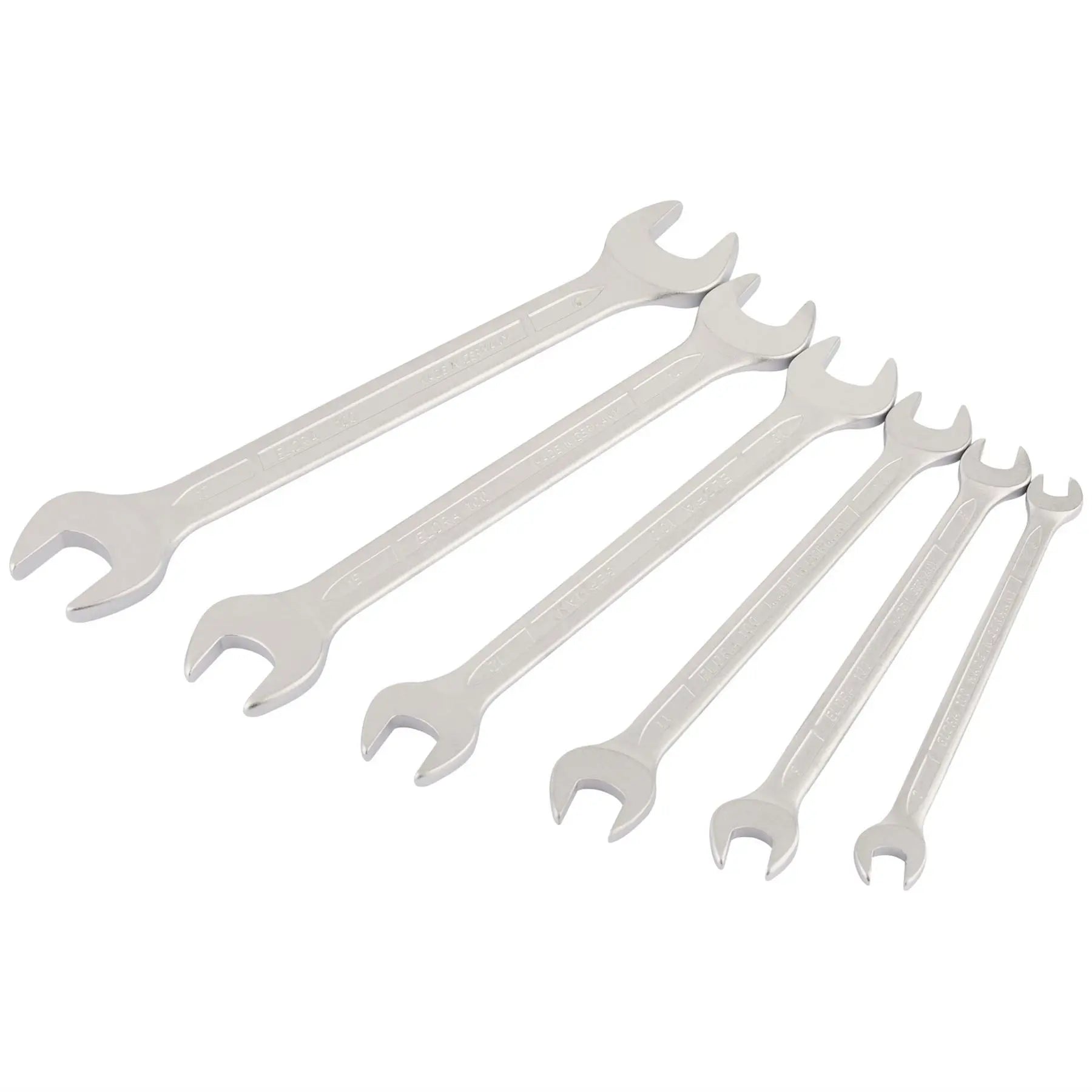 Elora Long Metric Open End Spanner Set (6 Piece) 01341  White Rose Tools