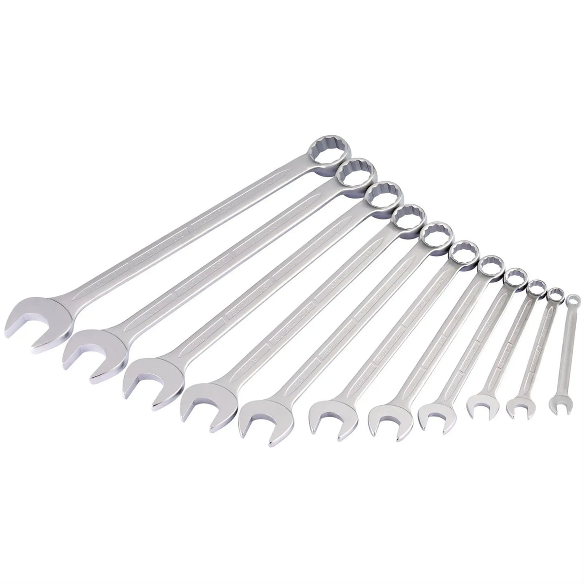 Elora Long Whitworth Combination Spanner Set (11 Piece) 03157  White Rose Tools