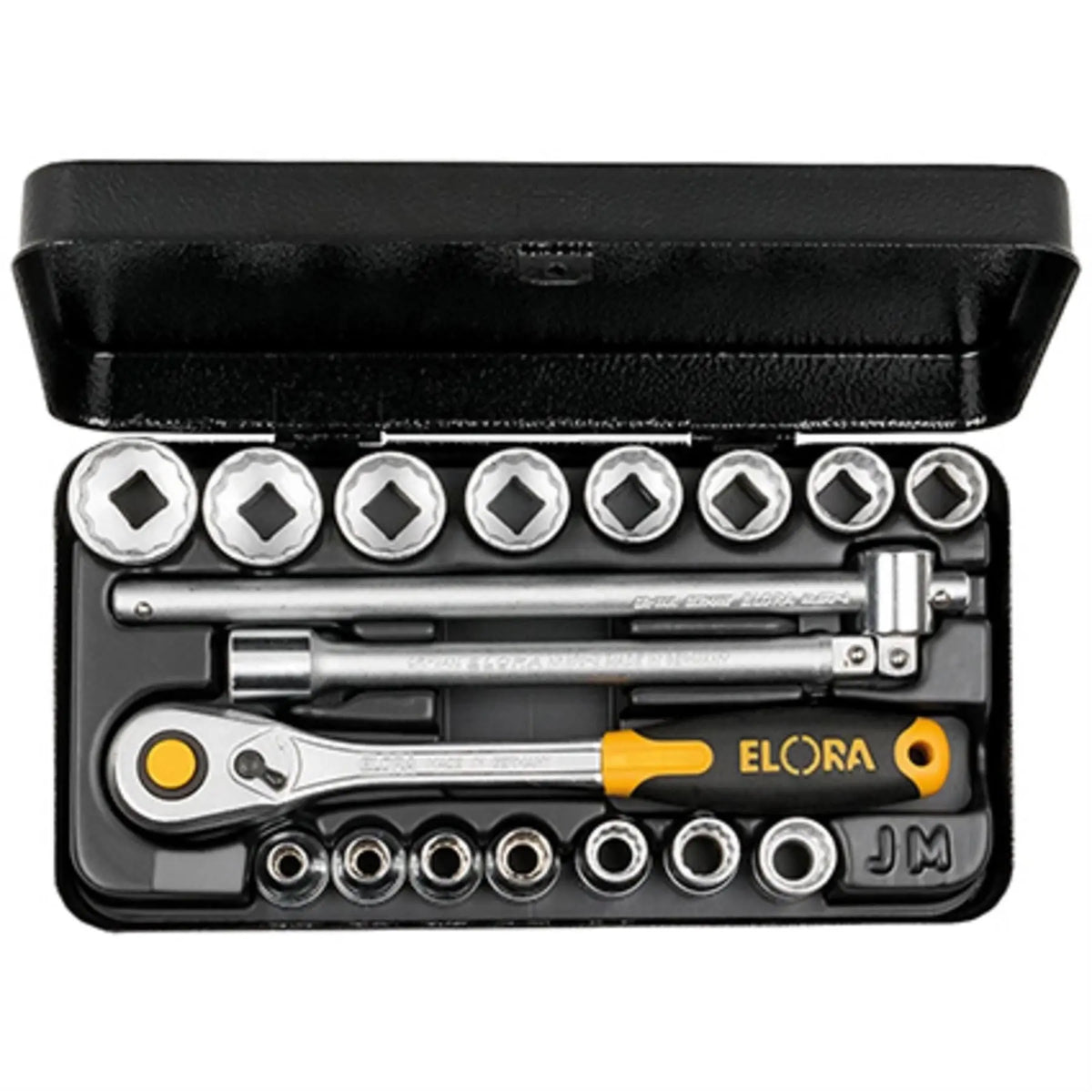 Elora Metric Socket Set 3/8" Sq. Dr. (18 Piece) 25932  White Rose Tools