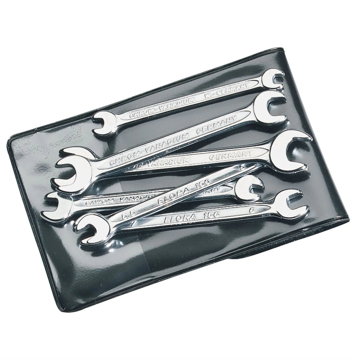 Elora Midget Metric Open End Spanner Set (6 Piece) 05202  White Rose Tools