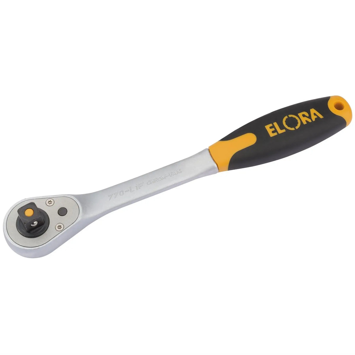 Elora Quick Release Soft Grip Reversible Ratchet 1/2" Sq. Dr. 270mm 55536  White Rose Tools