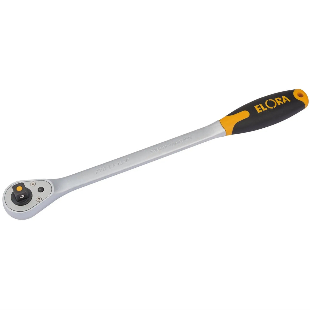 Elora Quick Release Soft Grip Reversible Ratchet 1/2" Sq. Dr. 375mm 58747  White Rose Tools