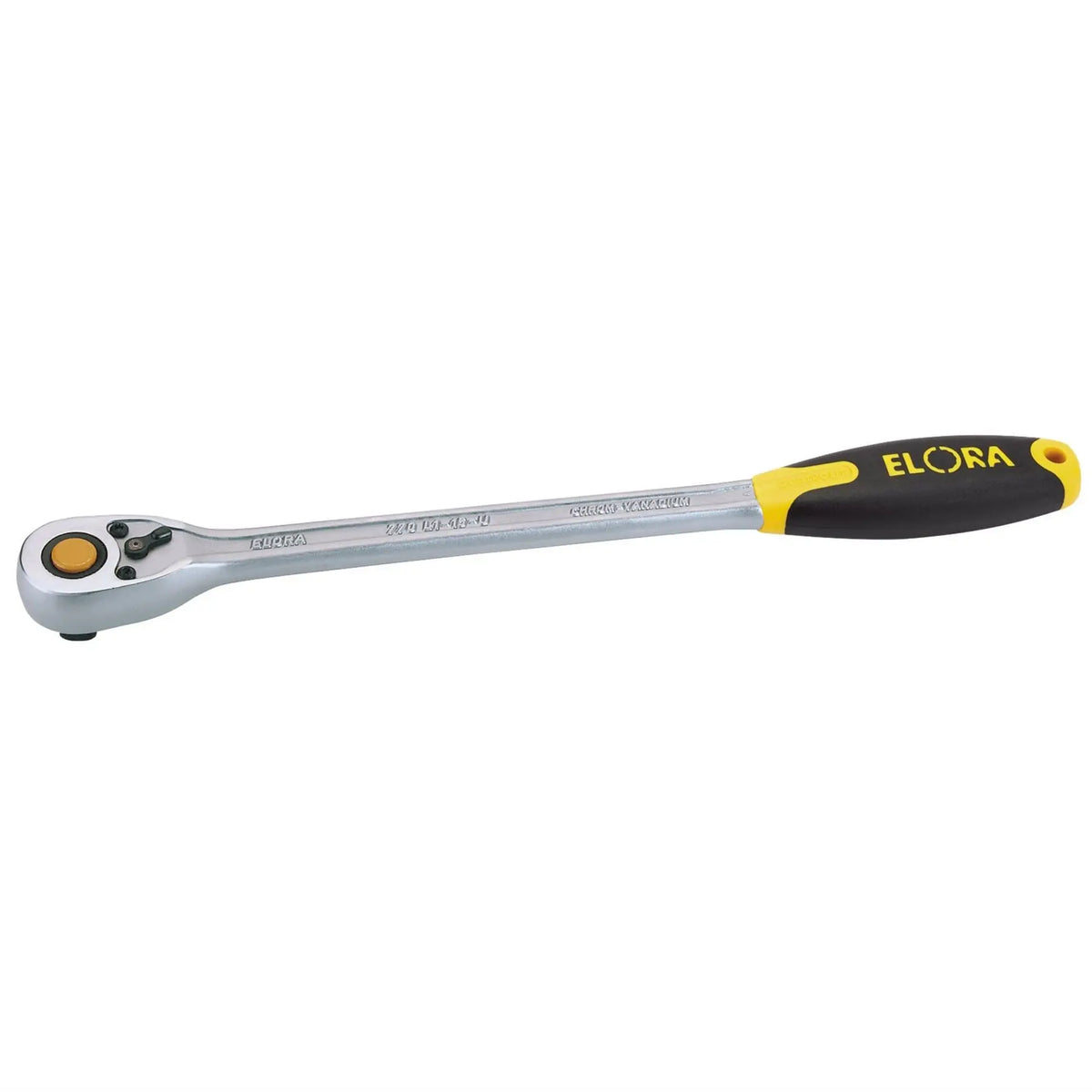 Elora Quick Release Soft Grip Reversible Ratchet 1/2" Sq. Dr. 375mm 58747  White Rose Tools