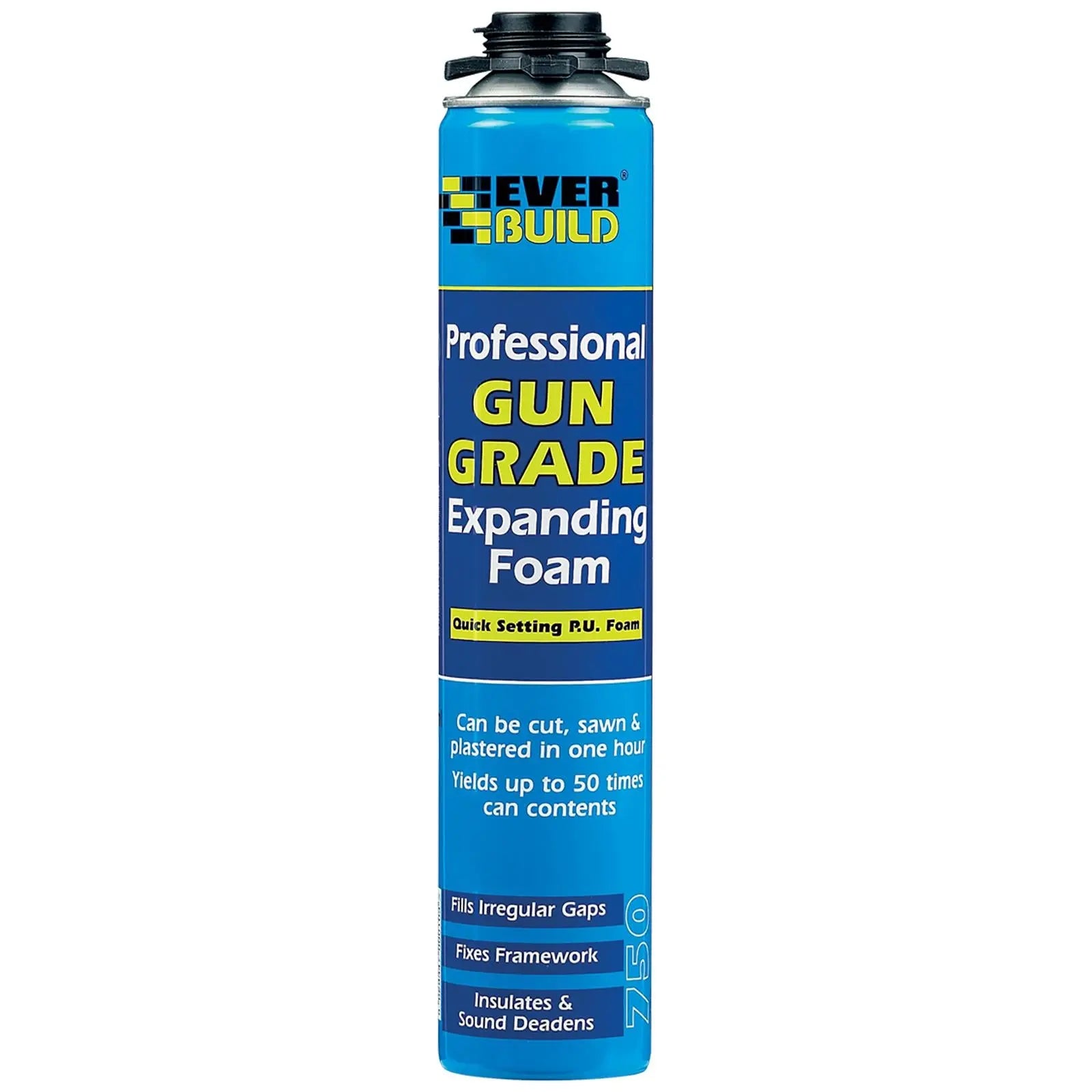 EverBuild Professional Gun Grade Expanding Foam 750ml Quick Setting PU Foam 