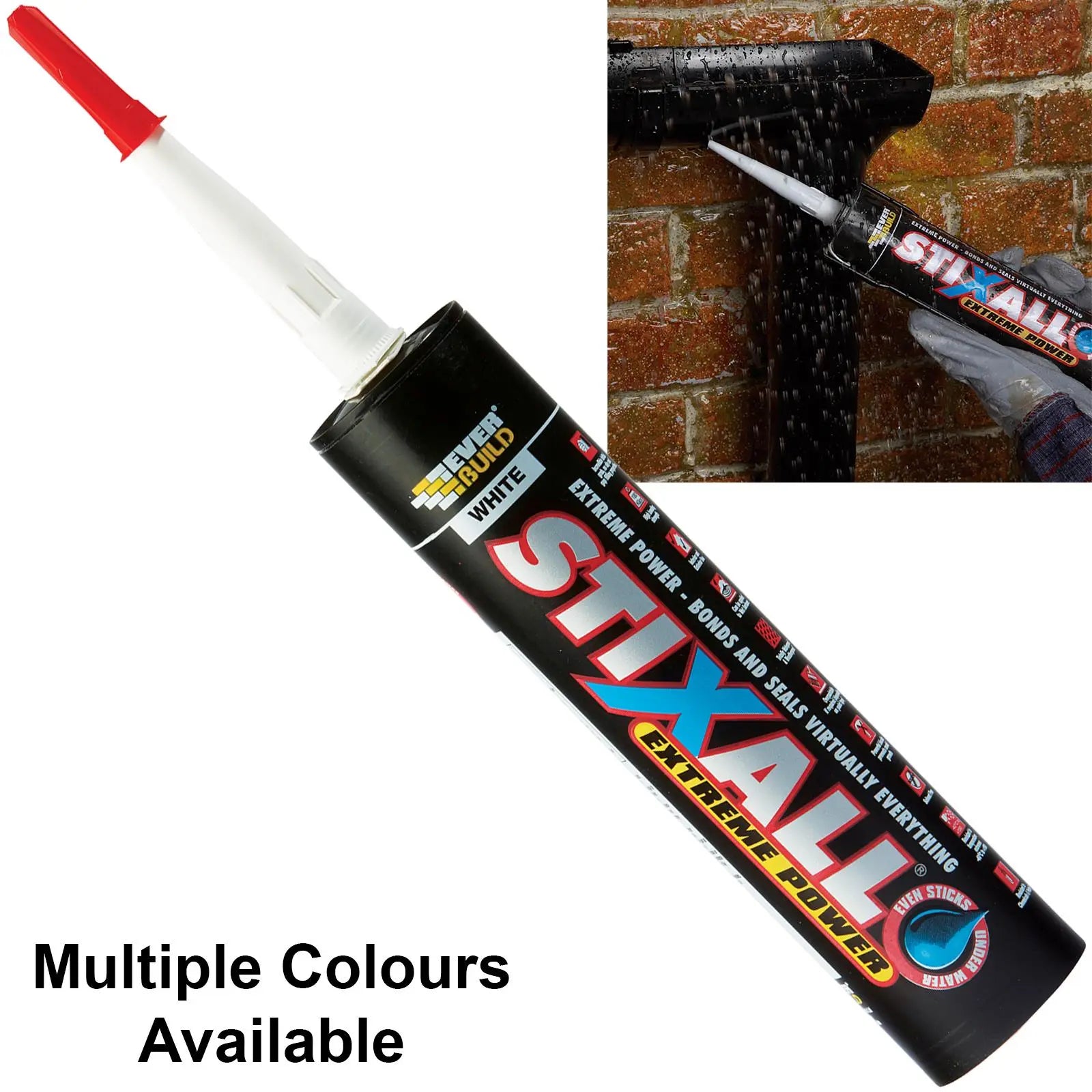 EverBuild Stixall Extreme Power Adhesive Sealant 290ml High Bonding Quick Curing 