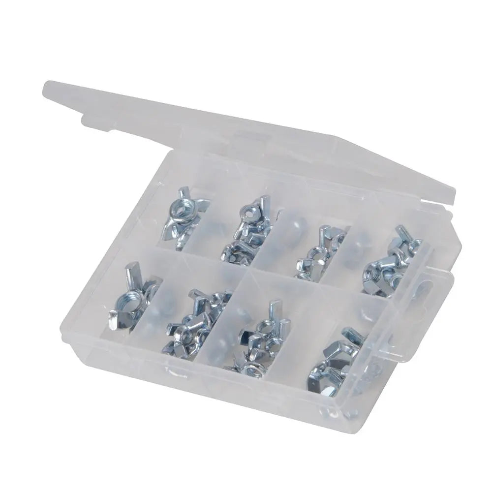 Fixman 40 Piece Wing Nuts Pack M4-M12  White Rose Tools
