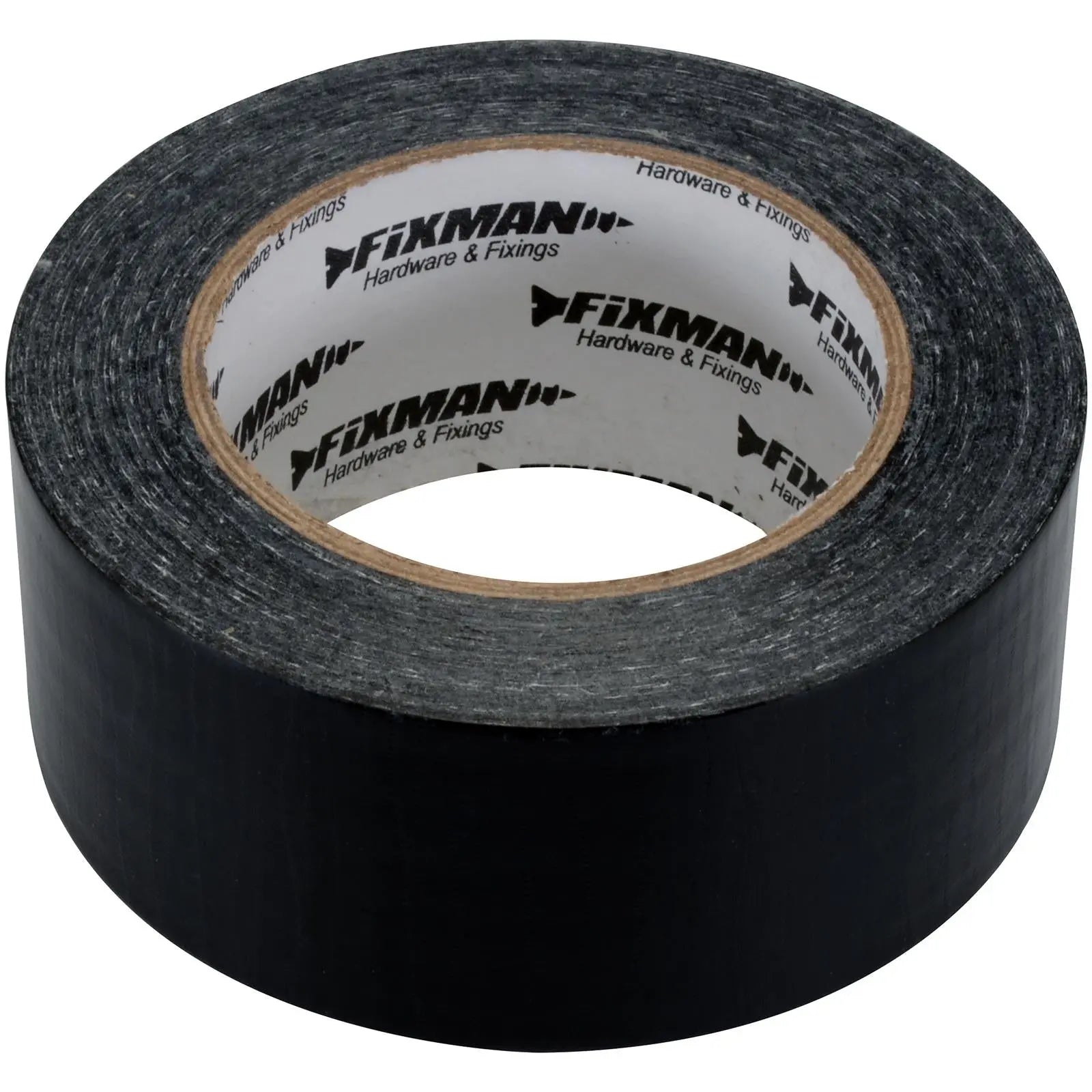 Fixman 50mm x 50m Black Super Heavy Duty Duct Tape  White Rose Tools