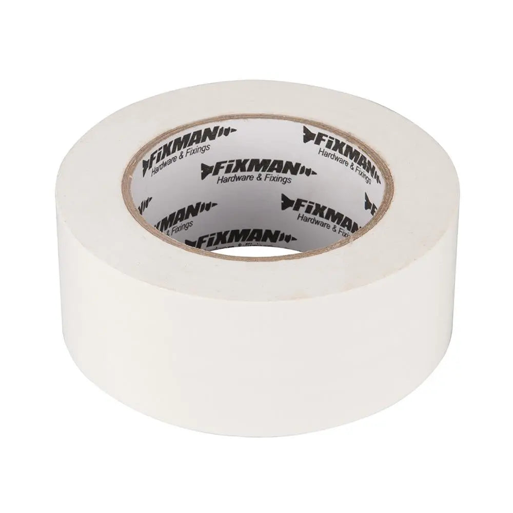 Fixman 50mm x 50m White Super Heavy Duty Duct Tape  White Rose Tools