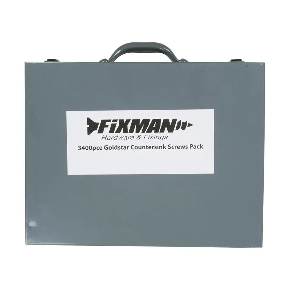 Fixman Goldstar Countersink Screws Pack 3400pce 640485  White Rose Tools
