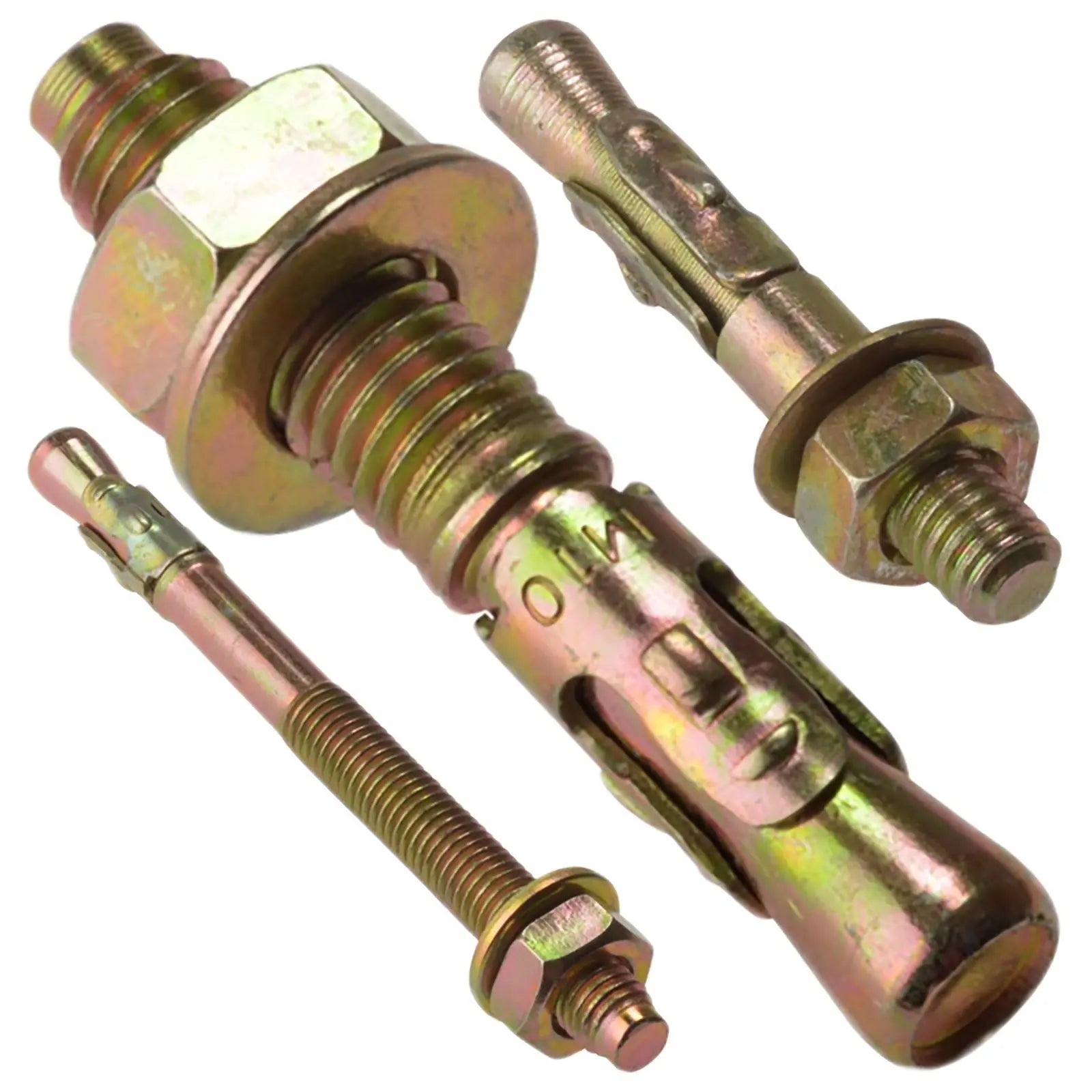 ForgeFix Through Bolt Projection Hold Down Fixing Zinc Yellow Passivated 
