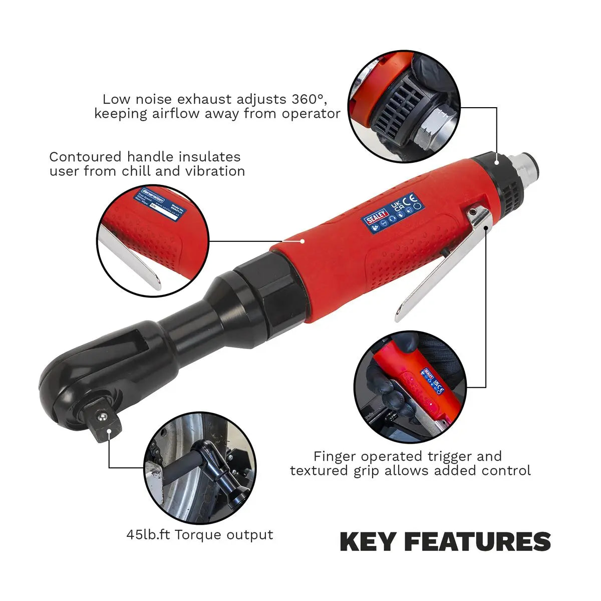 Generation Air Ratchet Wrench 1/2"Sq Drive 