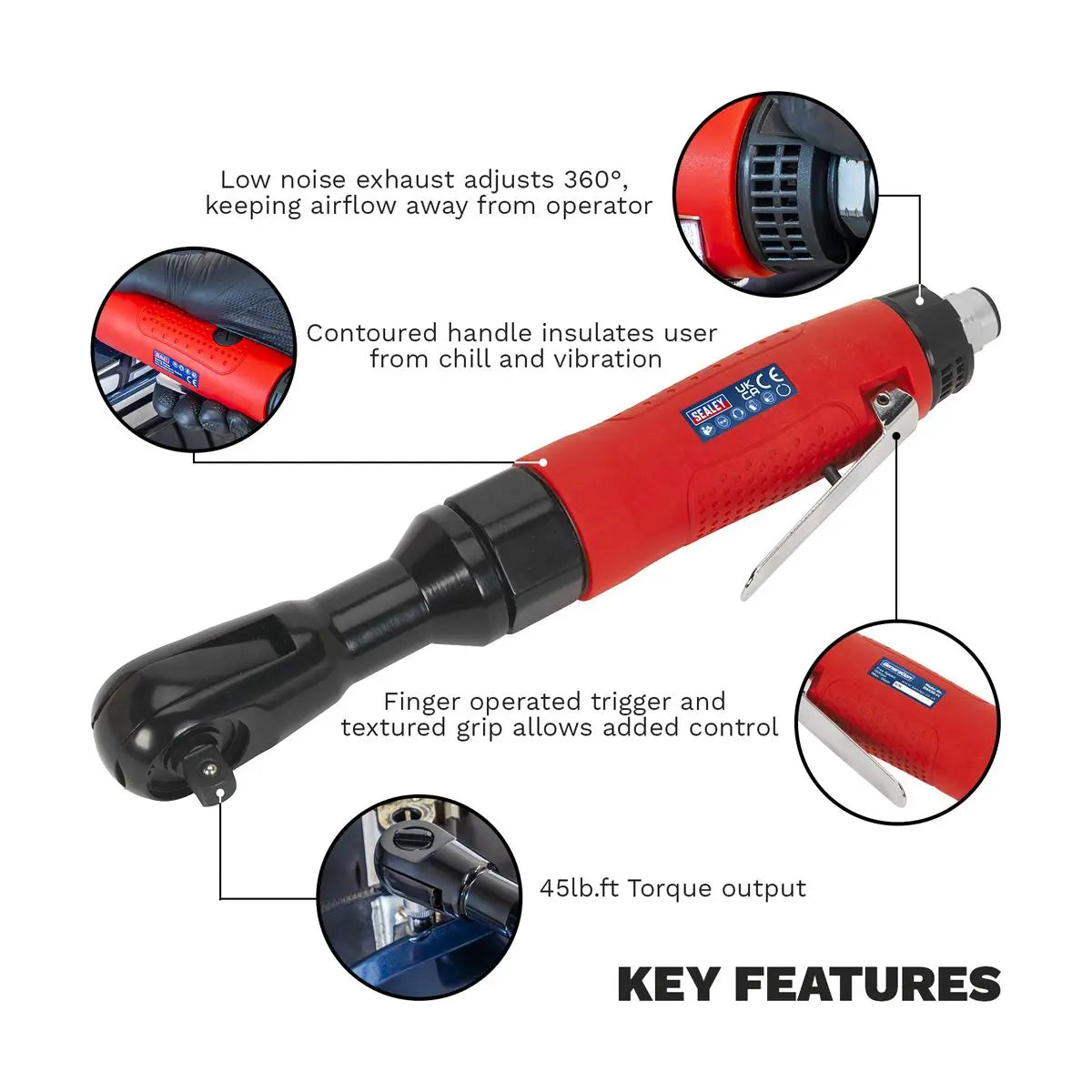Generation Air Ratchet Wrench 3/8"Sq Drive 