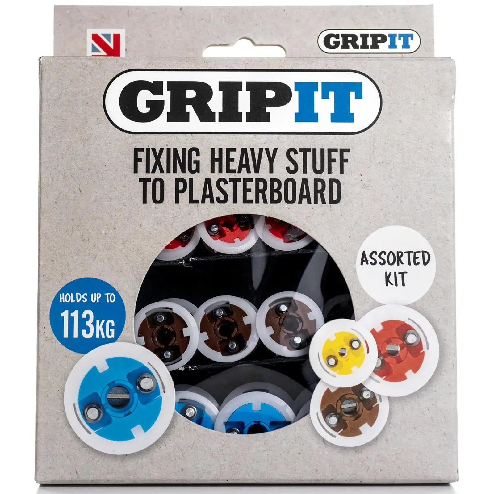 GripIt Plasterboard Fixing Kit Assorted 32 Piece 