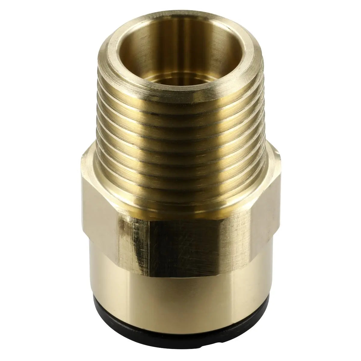 John Guest Straight Adaptor 15mm x 1/2"BSPT Brass (John Guest Speedfit® - MM011504N) 