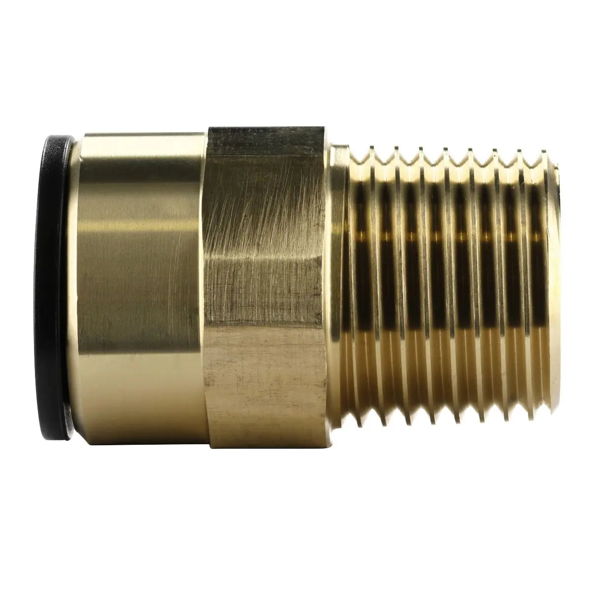 John Guest Straight Adaptor 15mm x 1/2"BSPT Brass (John Guest Speedfit® - MM011504N) 