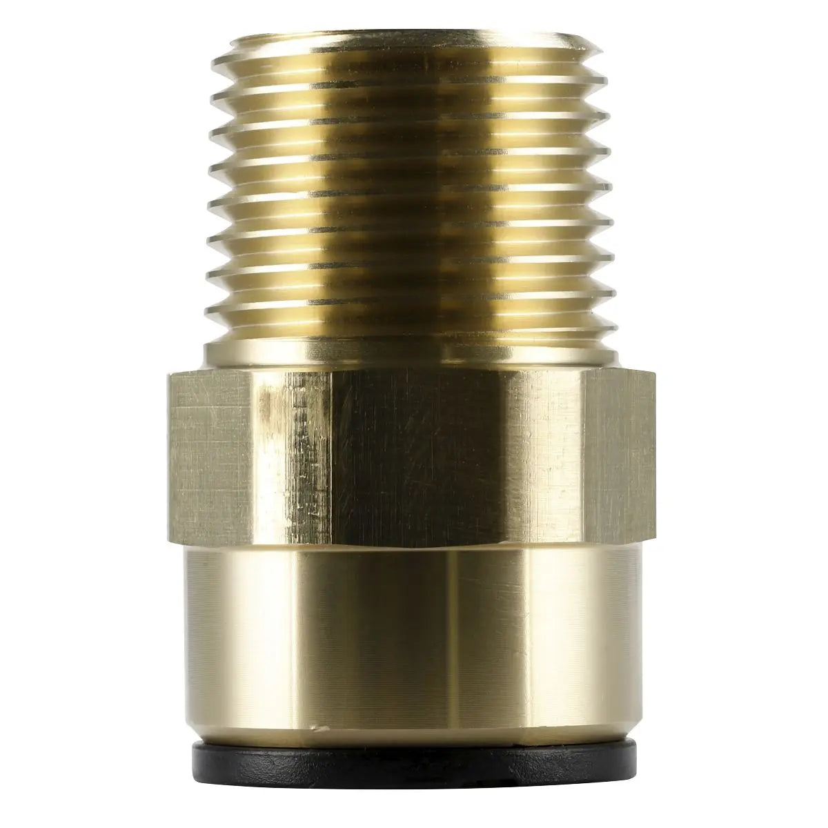 John Guest Straight Adaptor 15mm x 1/2"BSPT Brass (John Guest Speedfit® - MM011504N) 