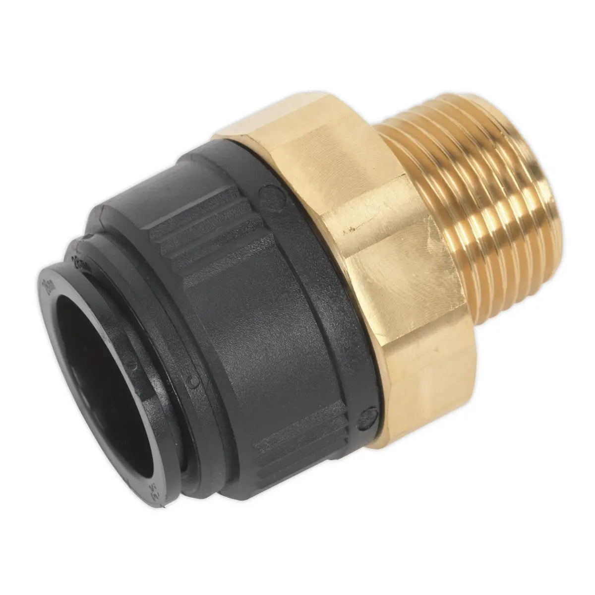 John Guest Straight Adaptor 28mm x 1"BSPT Brass (John Guest Speedfit® - MM012808N) 