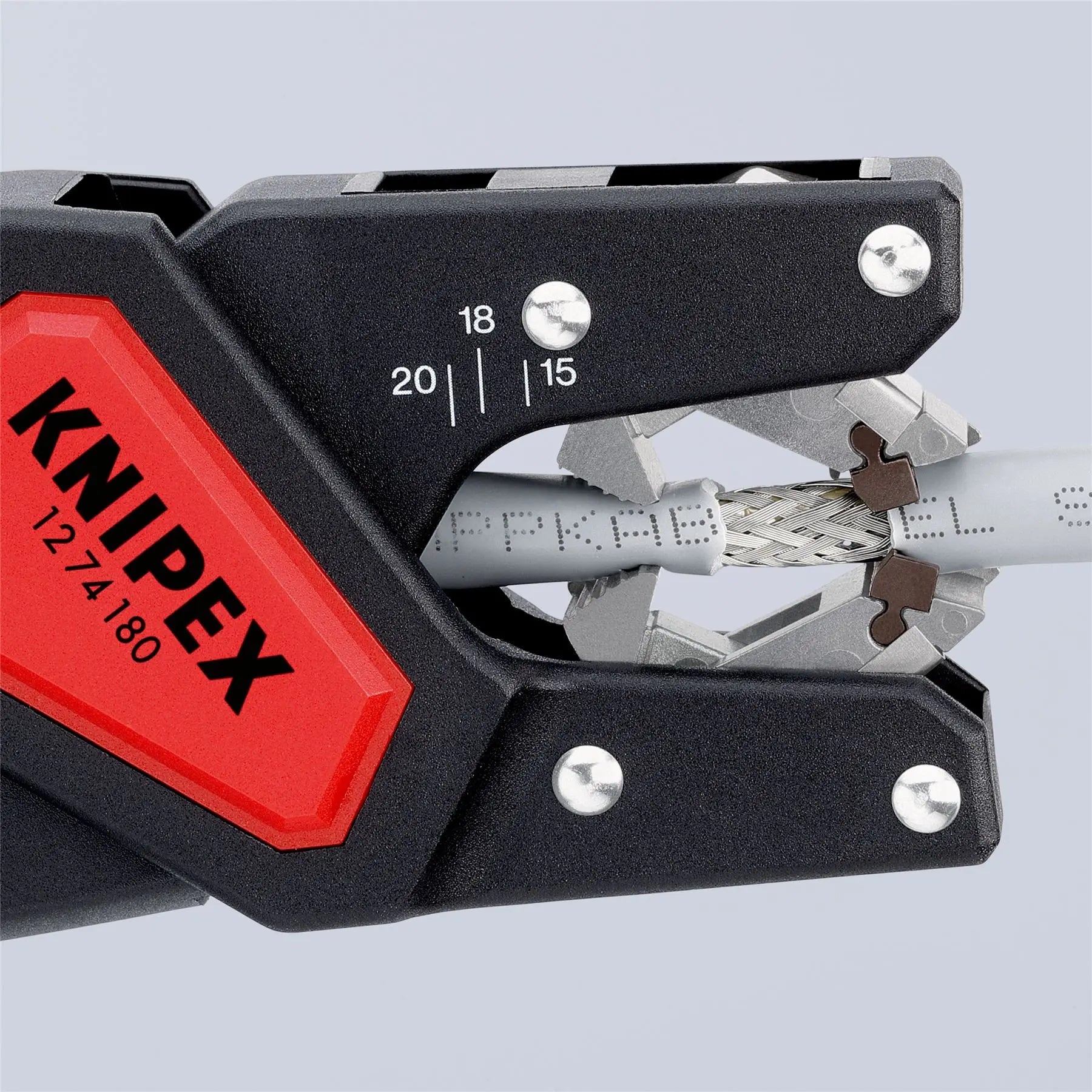 KNIPEX Automatic Stripping Pliers 180mm Wire Strippers 12 74 180 SB  White Rose Tools