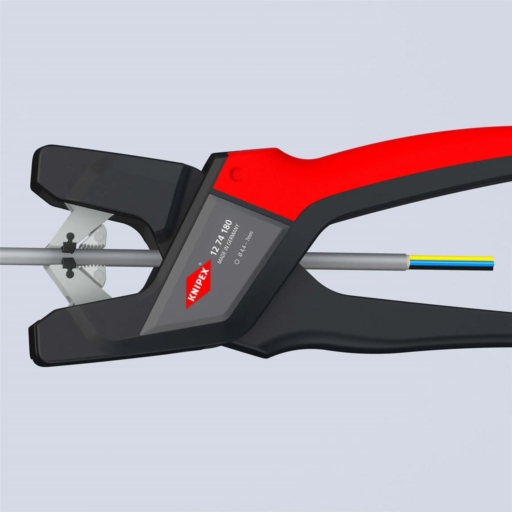 KNIPEX Automatic Wire Stripping Pliers 4.4-7mm 12 74 180  White Rose Tools