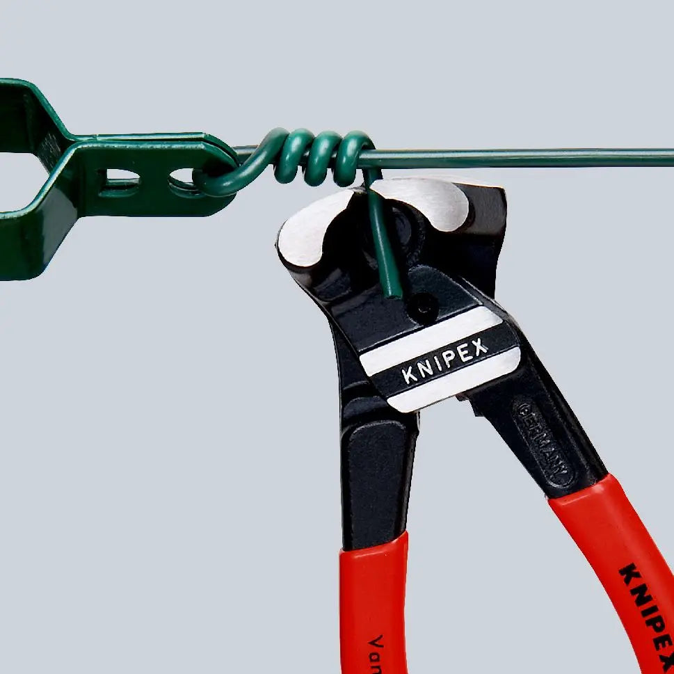 KNIPEX Bolt End Cutting Nipper Pliers High Lever Transmission 200mm Plastic Coated 61 01 200  White Rose Tools