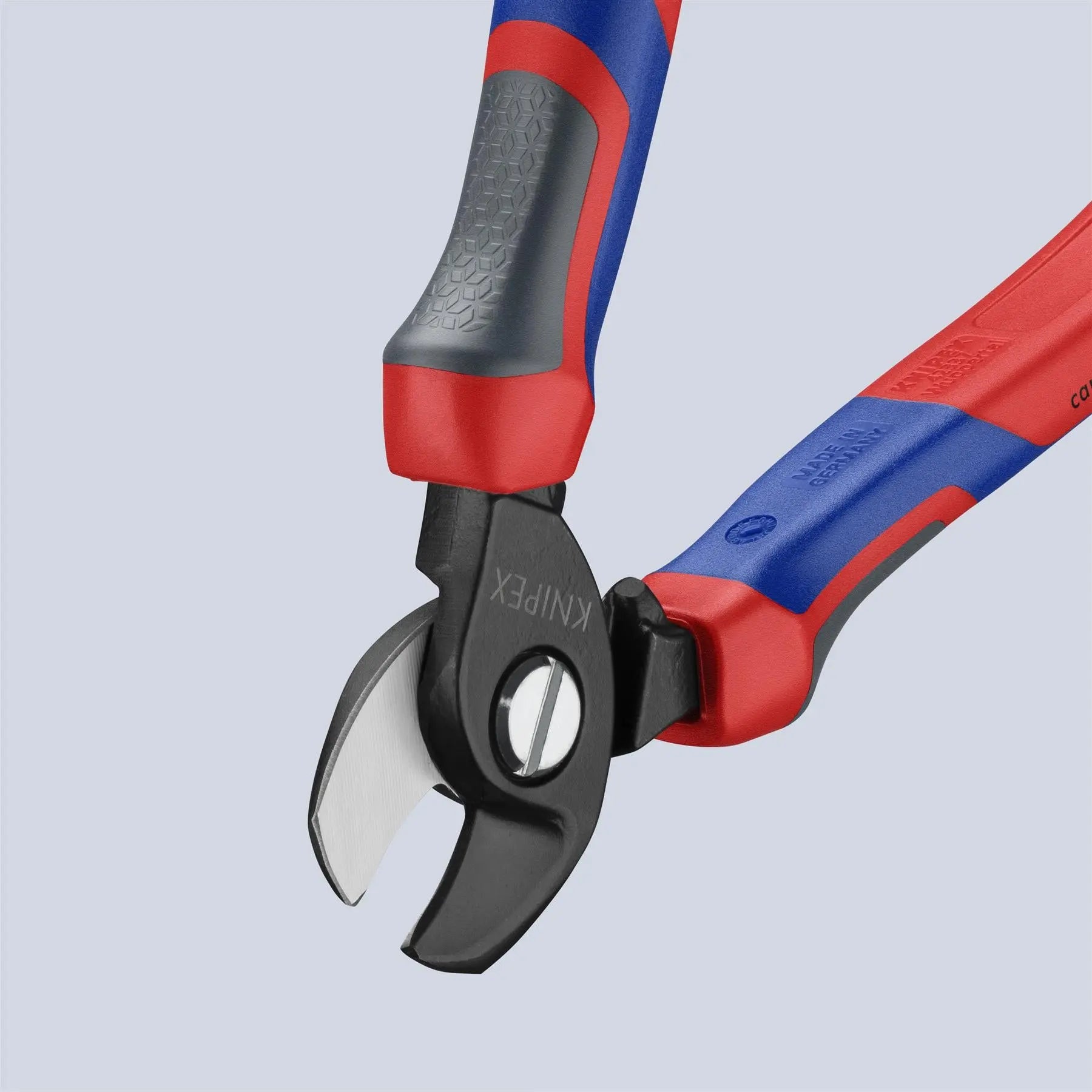 KNIPEX Cable Shears Cutting Pliers Cuts Cable up to 15mm Diameter 165mm with Comfort Handles 95 12 165  White Rose Tools