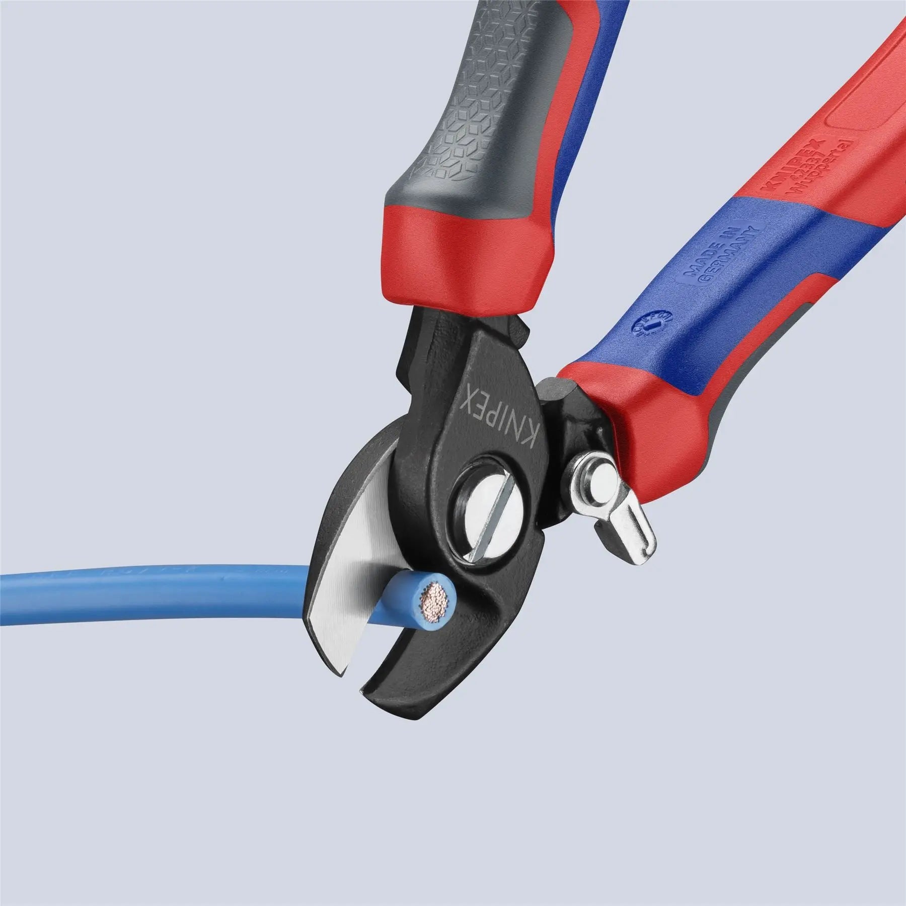 KNIPEX Cable Shears Cutting Pliers Opening Spring 165mm with Comfort Handles 95 22 165  White Rose Tools