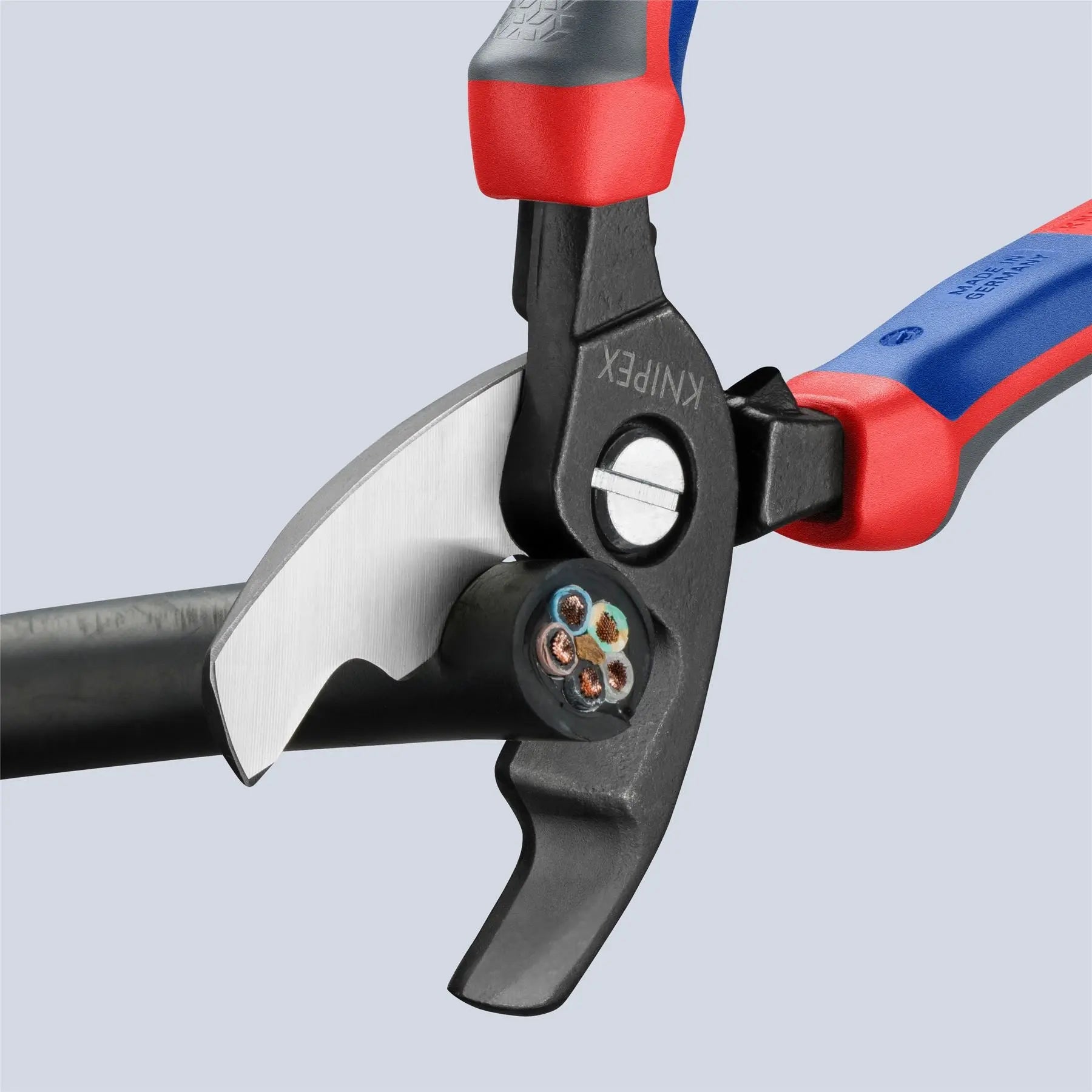 KNIPEX Cable Shears Twin Cutting Edge 200mm with Comfort Handles 95 12 200  White Rose Tools
