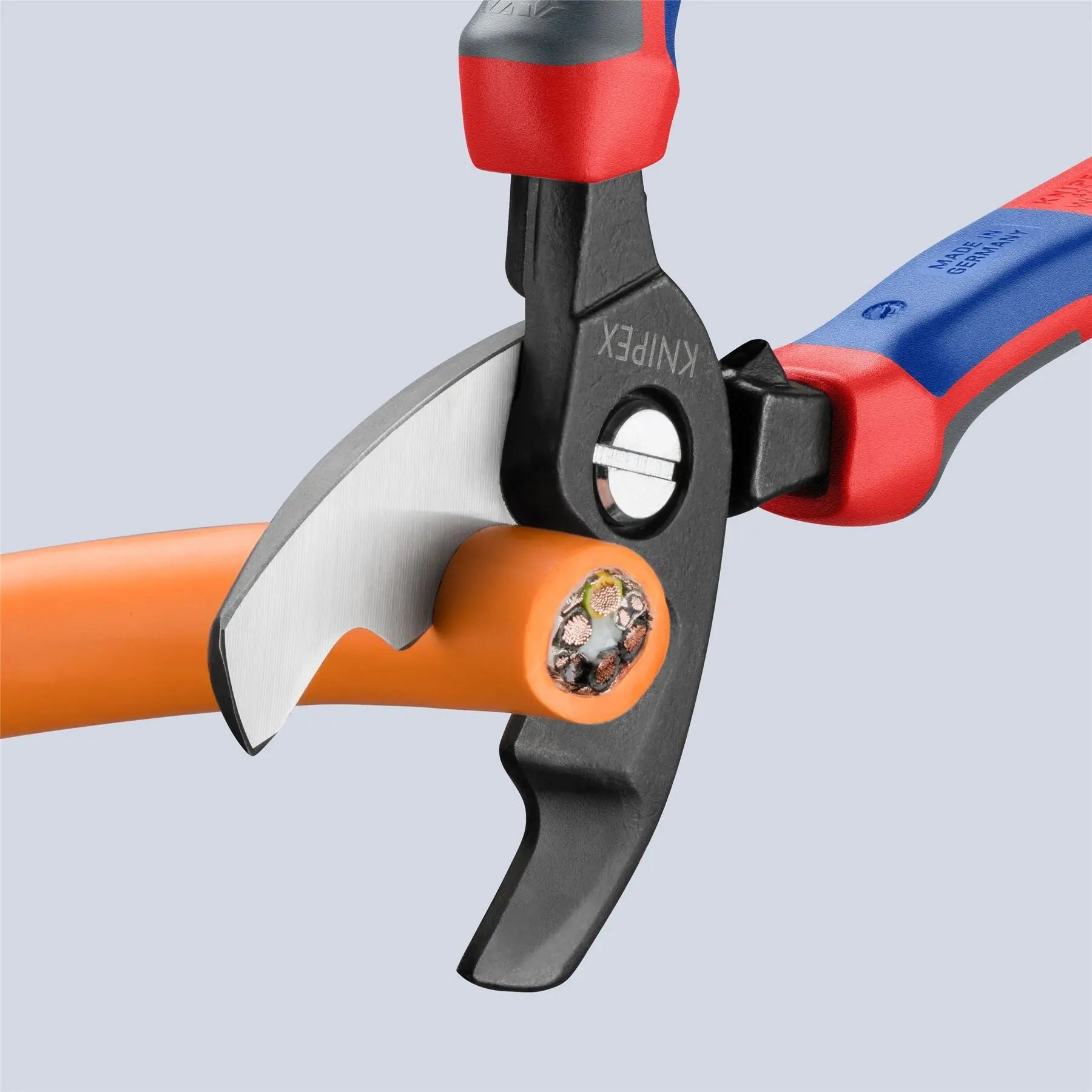 KNIPEX Cable Shears Twin Cutting Edge 200mm with Comfort Handles 95 12 200  White Rose Tools