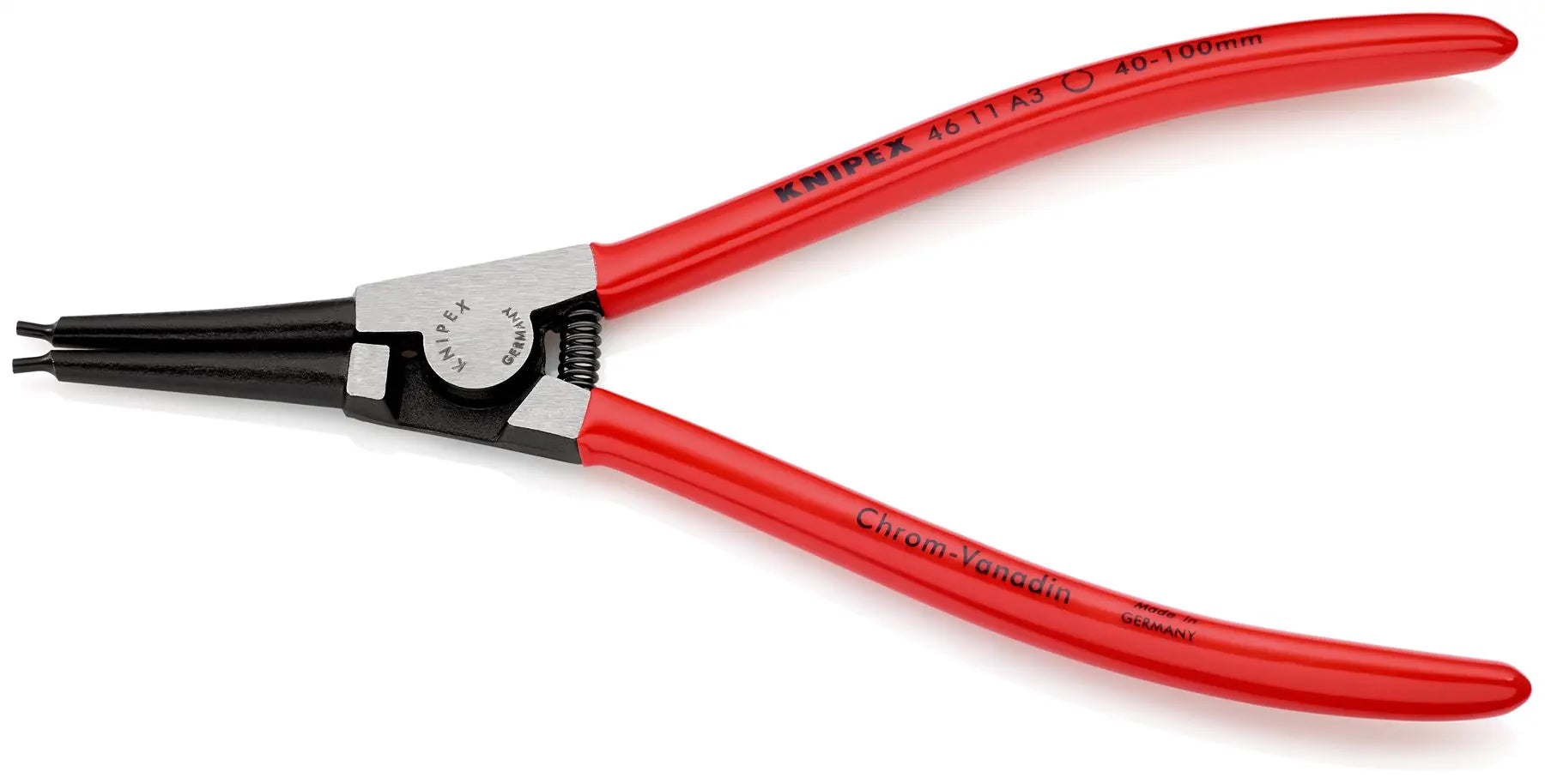 KNIPEX Circlip Pliers for External Circlips on Shafts 210mm 2.3mm Diameter Tips 46 11 A3  White Rose Tools