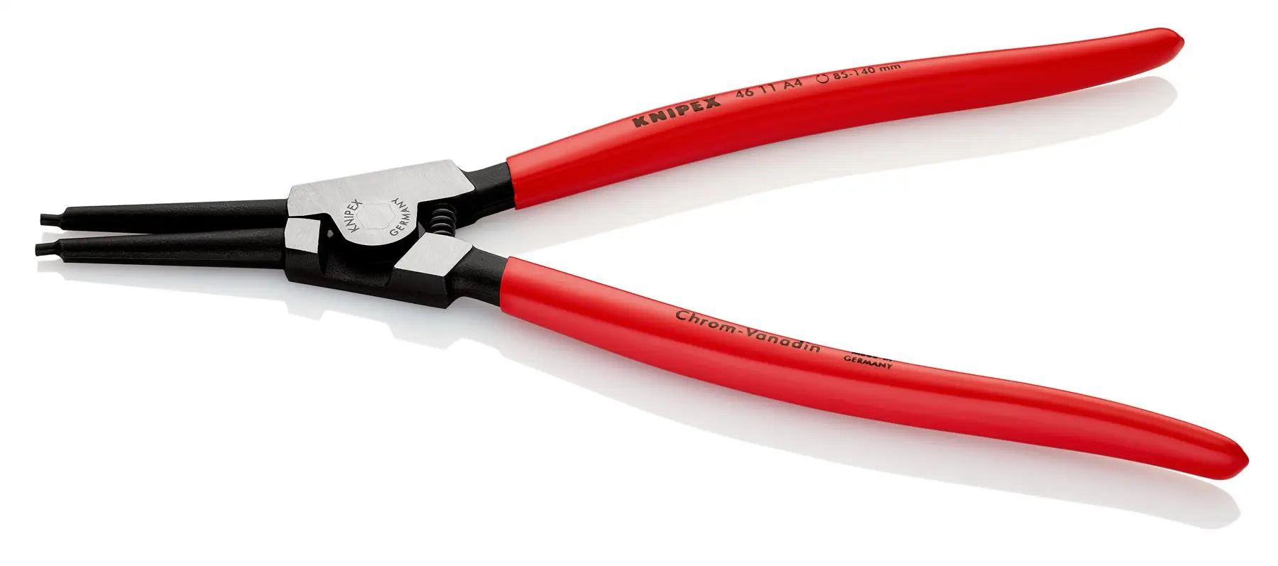 KNIPEX Circlip Pliers for External Circlips on Shafts 320mm 3.2mm Diameter Tips 46 11 A4  White Rose Tools