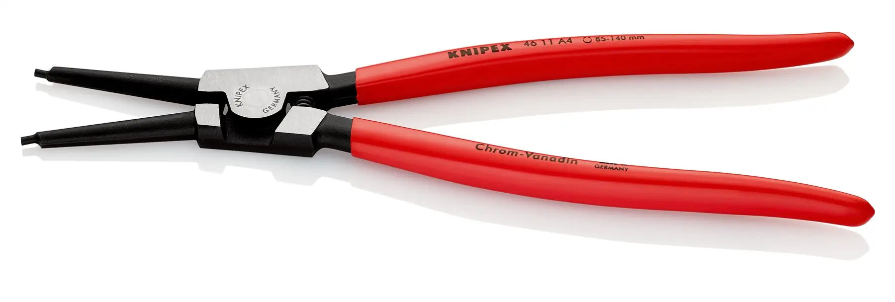 KNIPEX Circlip Pliers for External Circlips on Shafts 320mm 3.2mm Diameter Tips 46 11 A4  White Rose Tools