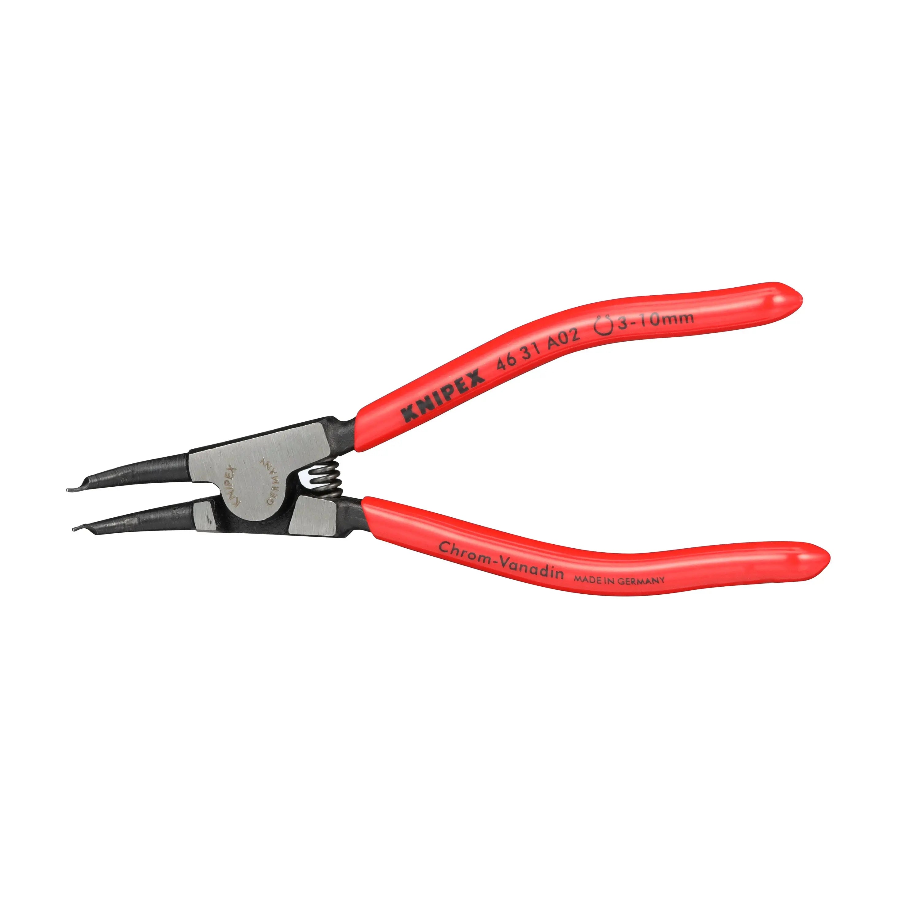 KNIPEX Circlip Pliers for External Circlips on Shafts 45° Angled 130mm 0.9mm Diameter Tips 46 31 A02  White Rose Tools