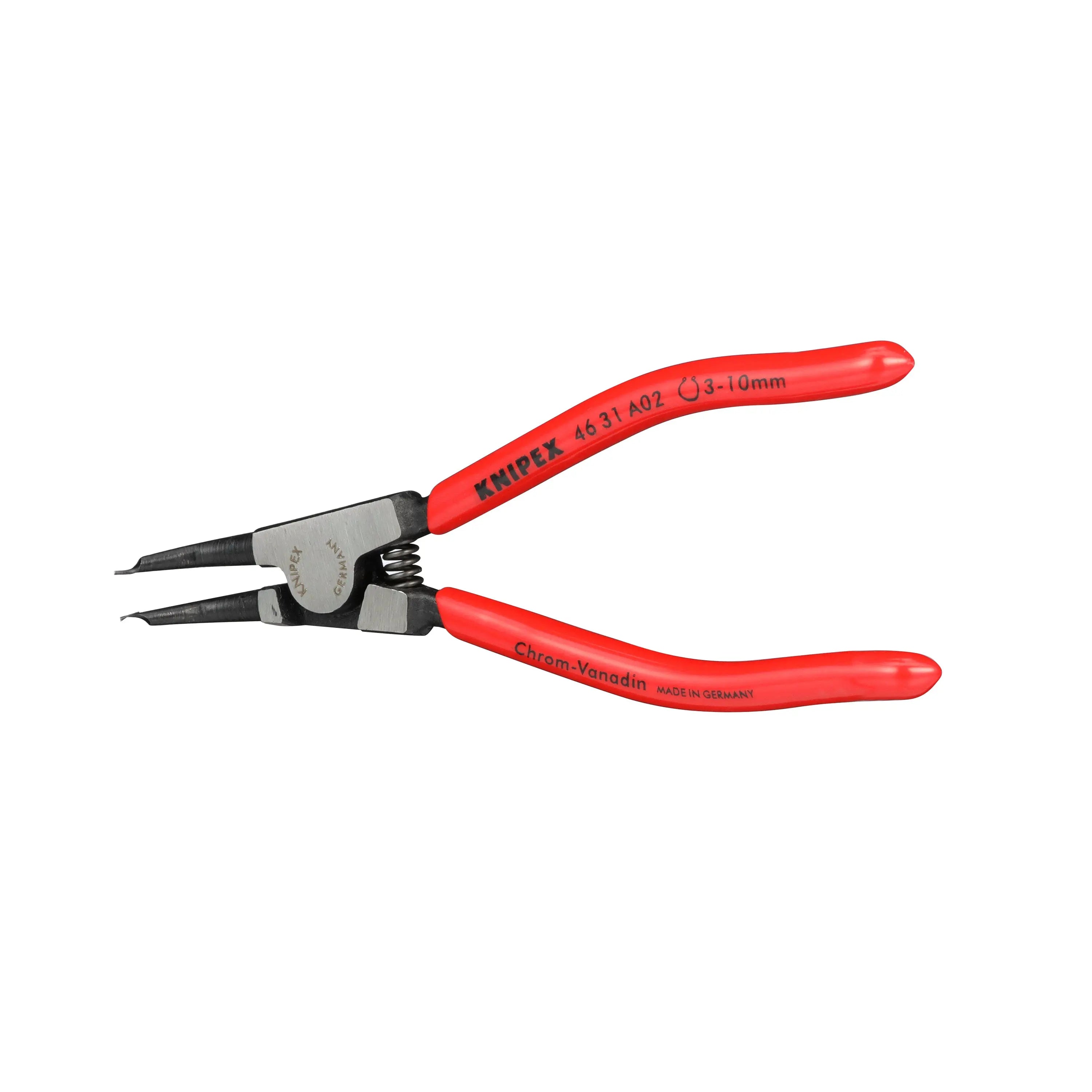 KNIPEX Circlip Pliers for External Circlips on Shafts 45° Angled 130mm 0.9mm Diameter Tips 46 31 A02  White Rose Tools
