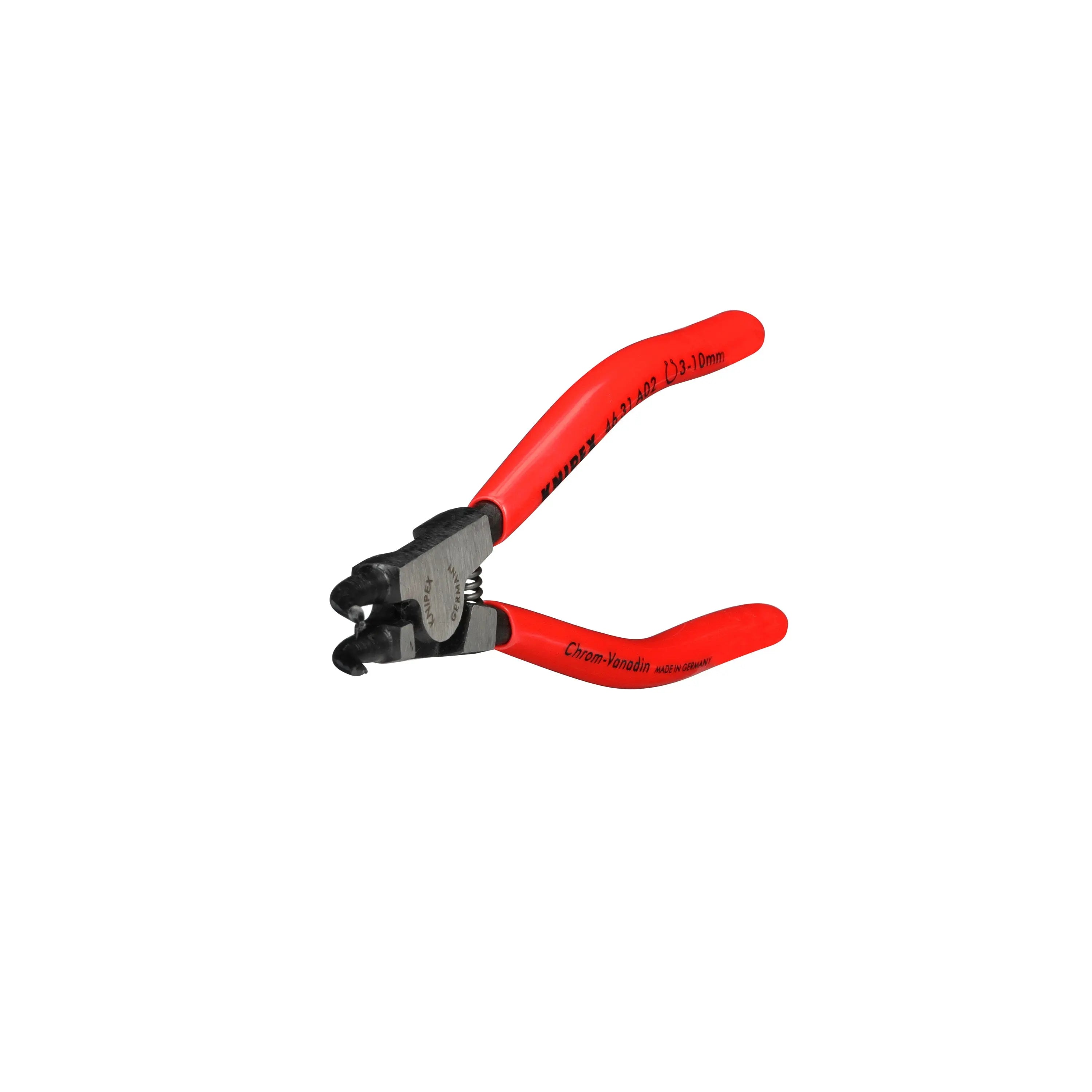 KNIPEX Circlip Pliers for External Circlips on Shafts 45° Angled 130mm 0.9mm Diameter Tips 46 31 A02  White Rose Tools
