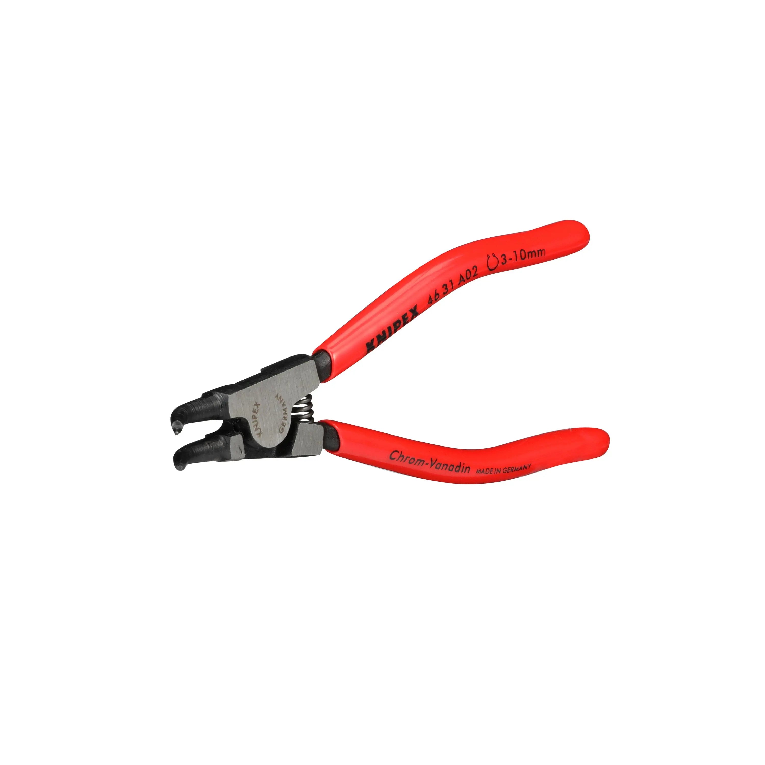 KNIPEX Circlip Pliers for External Circlips on Shafts 45° Angled 130mm 0.9mm Diameter Tips 46 31 A02  White Rose Tools