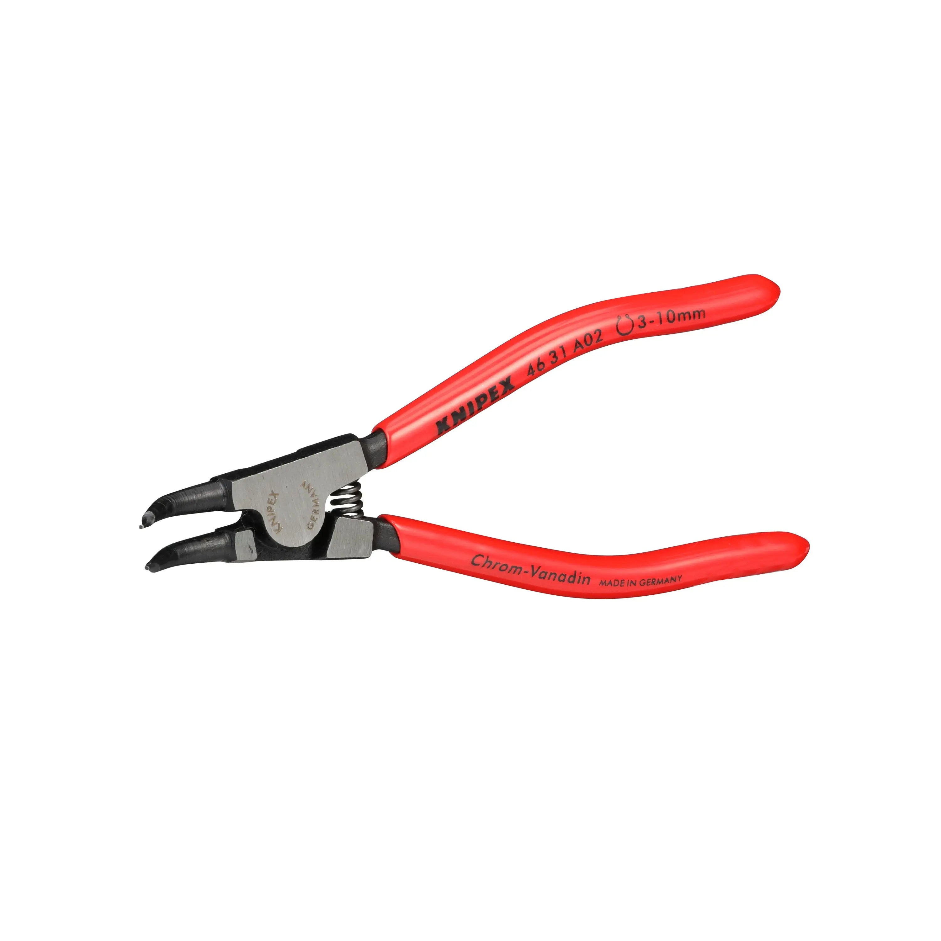 KNIPEX Circlip Pliers for External Circlips on Shafts 45° Angled 130mm 0.9mm Diameter Tips 46 31 A02  White Rose Tools
