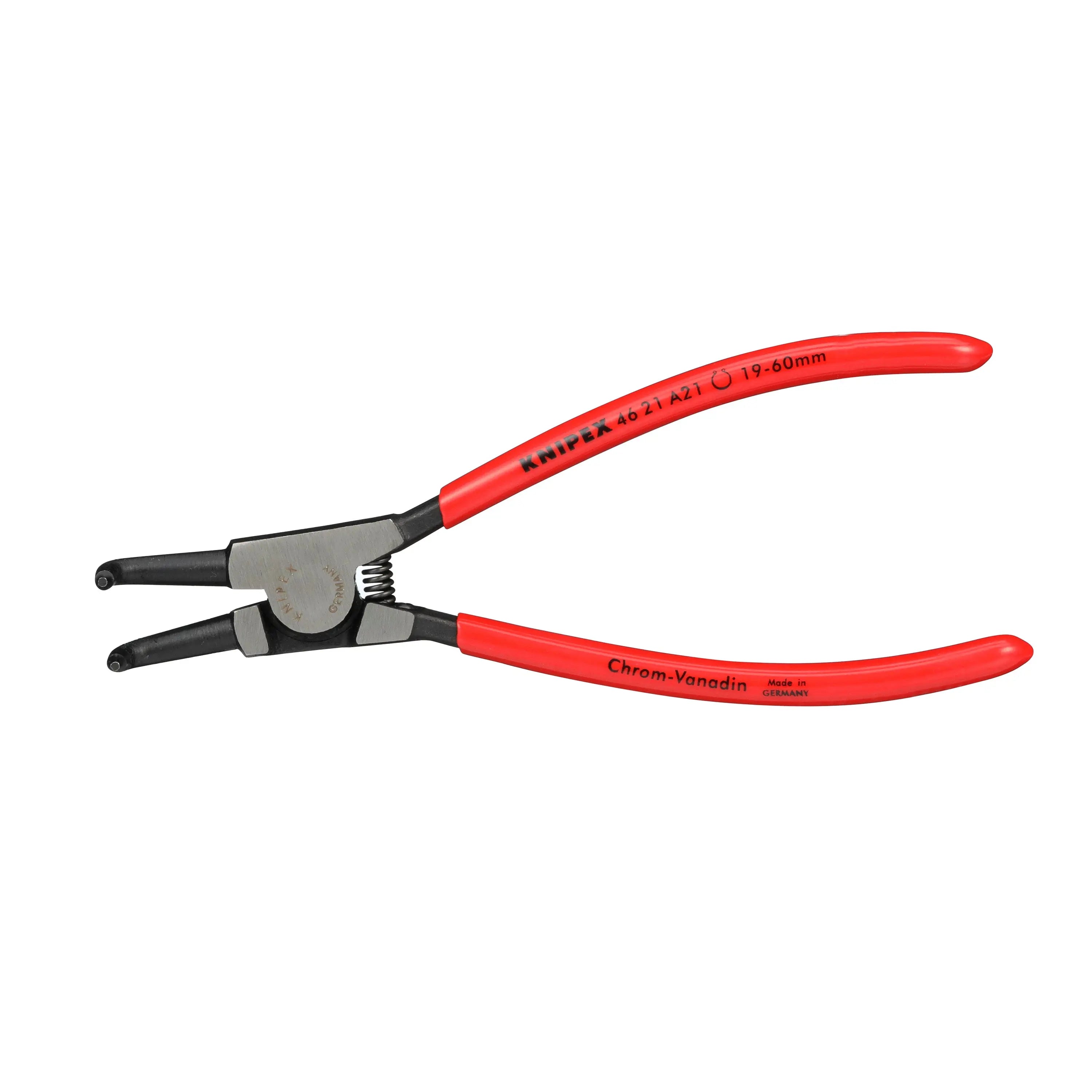 KNIPEX Circlip Pliers for External Circlips on Shafts 90° Angled 170mm 1.8mm Diameter Tips 46 21 A21  White Rose Tools