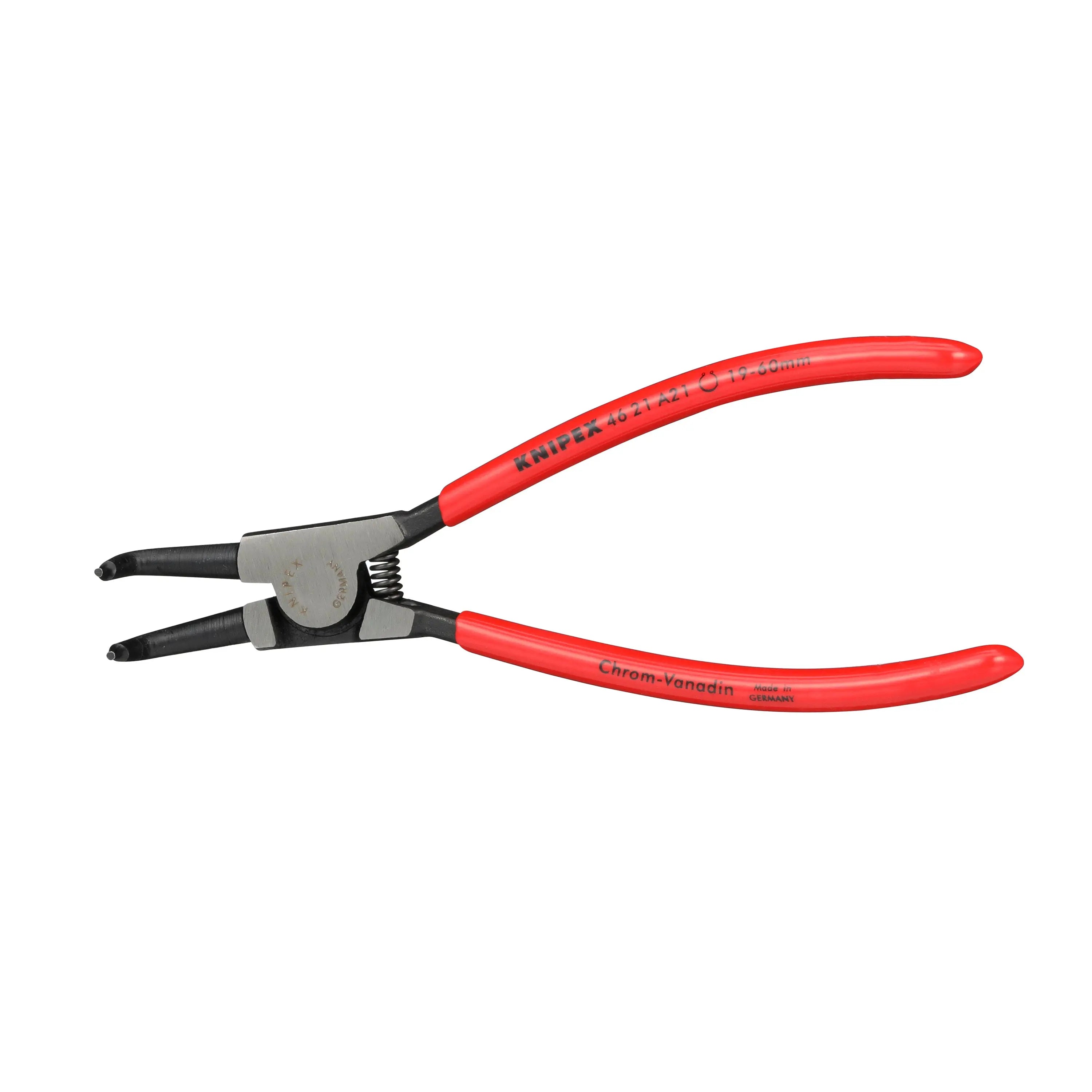 KNIPEX Circlip Pliers for External Circlips on Shafts 90° Angled 170mm 1.8mm Diameter Tips 46 21 A21  White Rose Tools