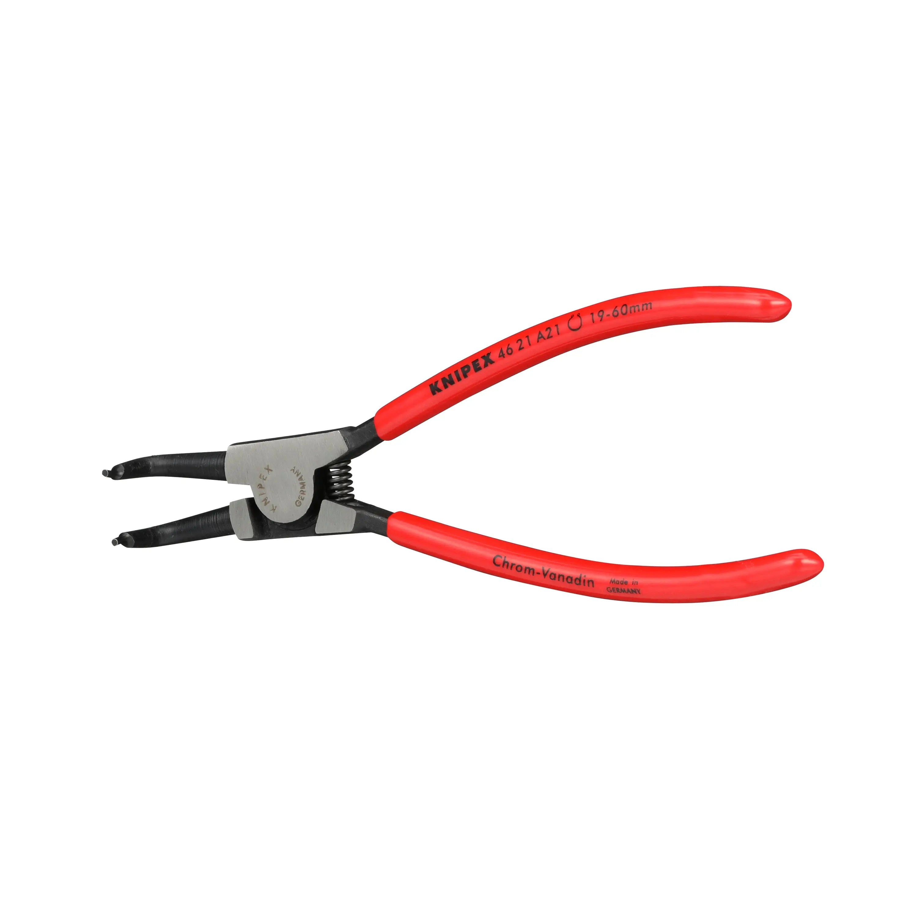 KNIPEX Circlip Pliers for External Circlips on Shafts 90° Angled 170mm 1.8mm Diameter Tips 46 21 A21  White Rose Tools