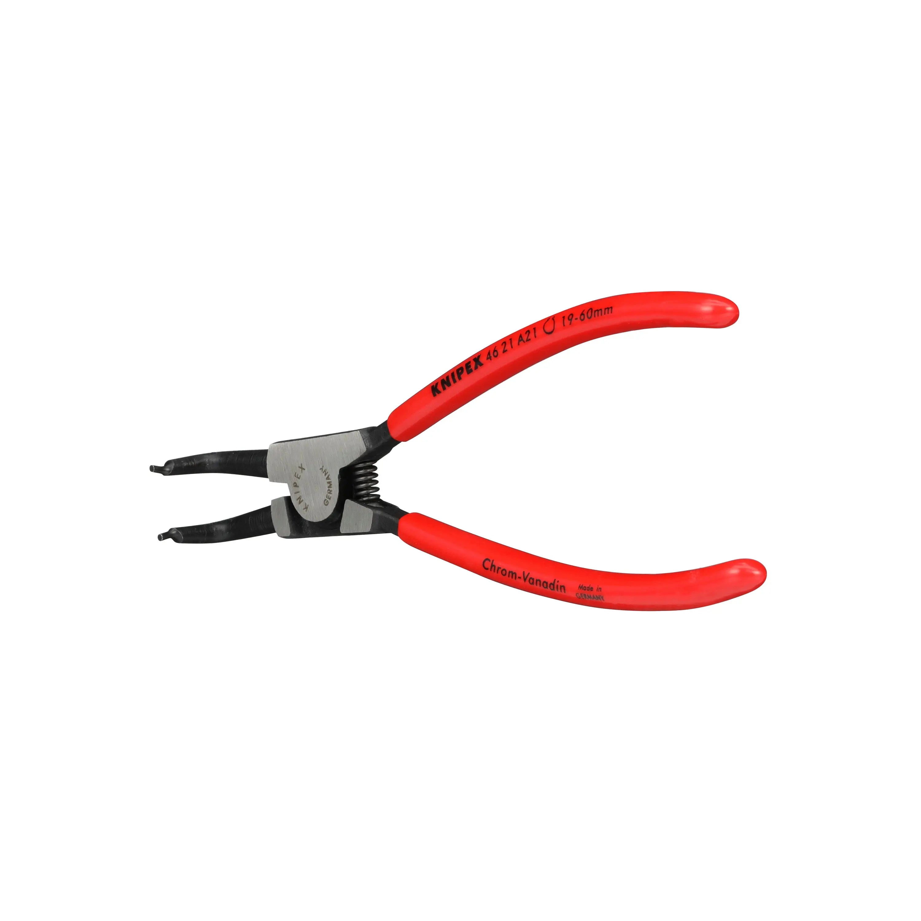 KNIPEX Circlip Pliers for External Circlips on Shafts 90° Angled 170mm 1.8mm Diameter Tips 46 21 A21  White Rose Tools