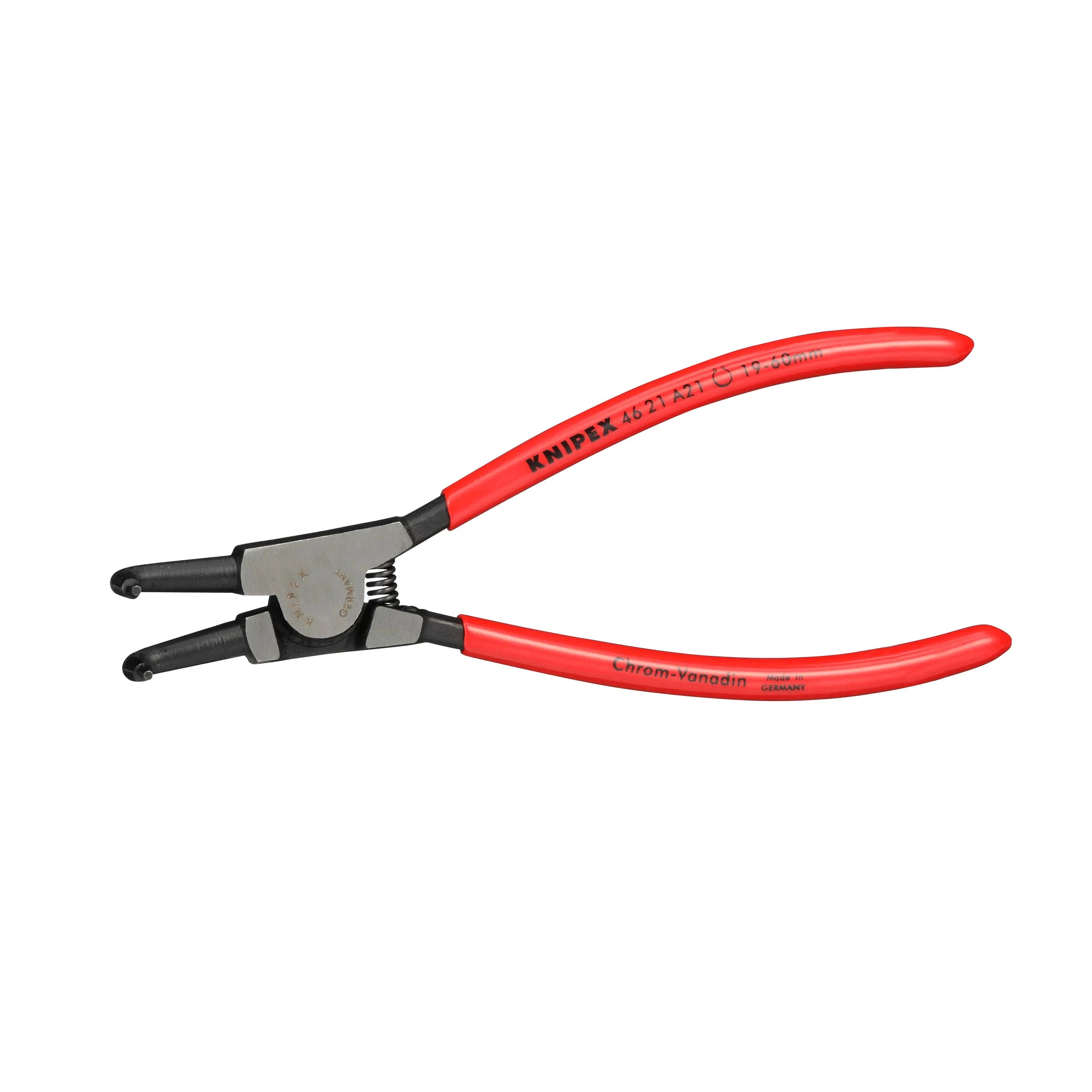 KNIPEX Circlip Pliers for External Circlips on Shafts 90° Angled 170mm 1.8mm Diameter Tips 46 21 A21  White Rose Tools