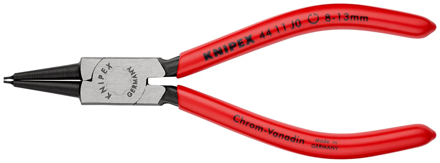 KNIPEX Circlip Pliers for Internal Circlips in Bore Holes 140mm 0.9mm Diameter Tips 44 11 J0  White Rose Tools
