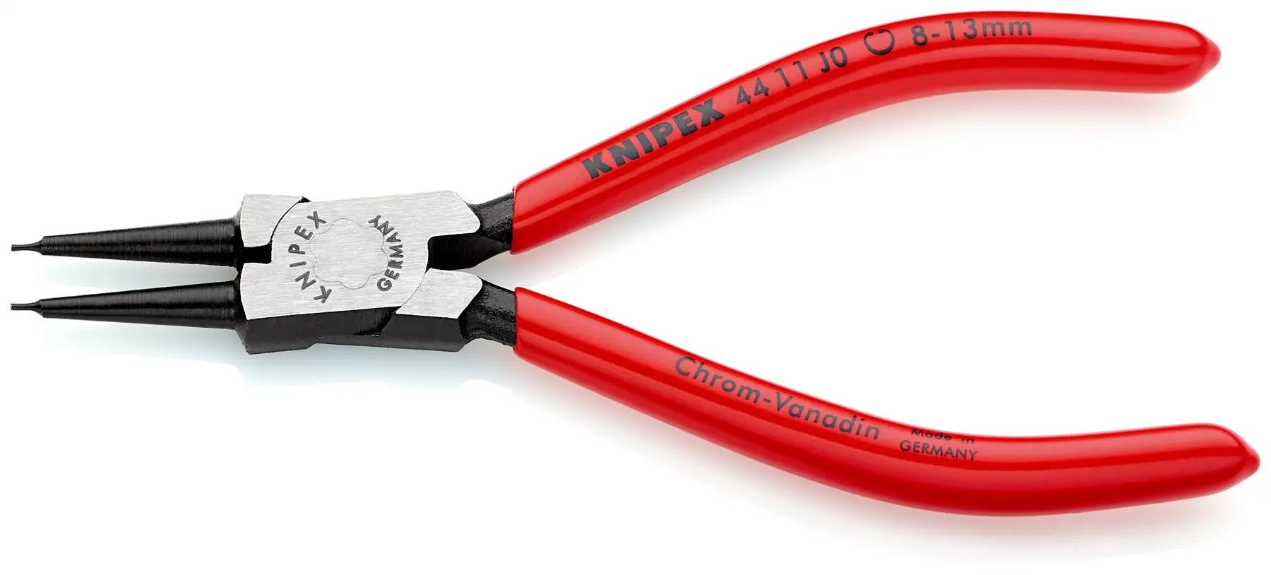 KNIPEX Circlip Pliers for Internal Circlips in Bore Holes 140mm 0.9mm Diameter Tips 44 11 J0  White Rose Tools