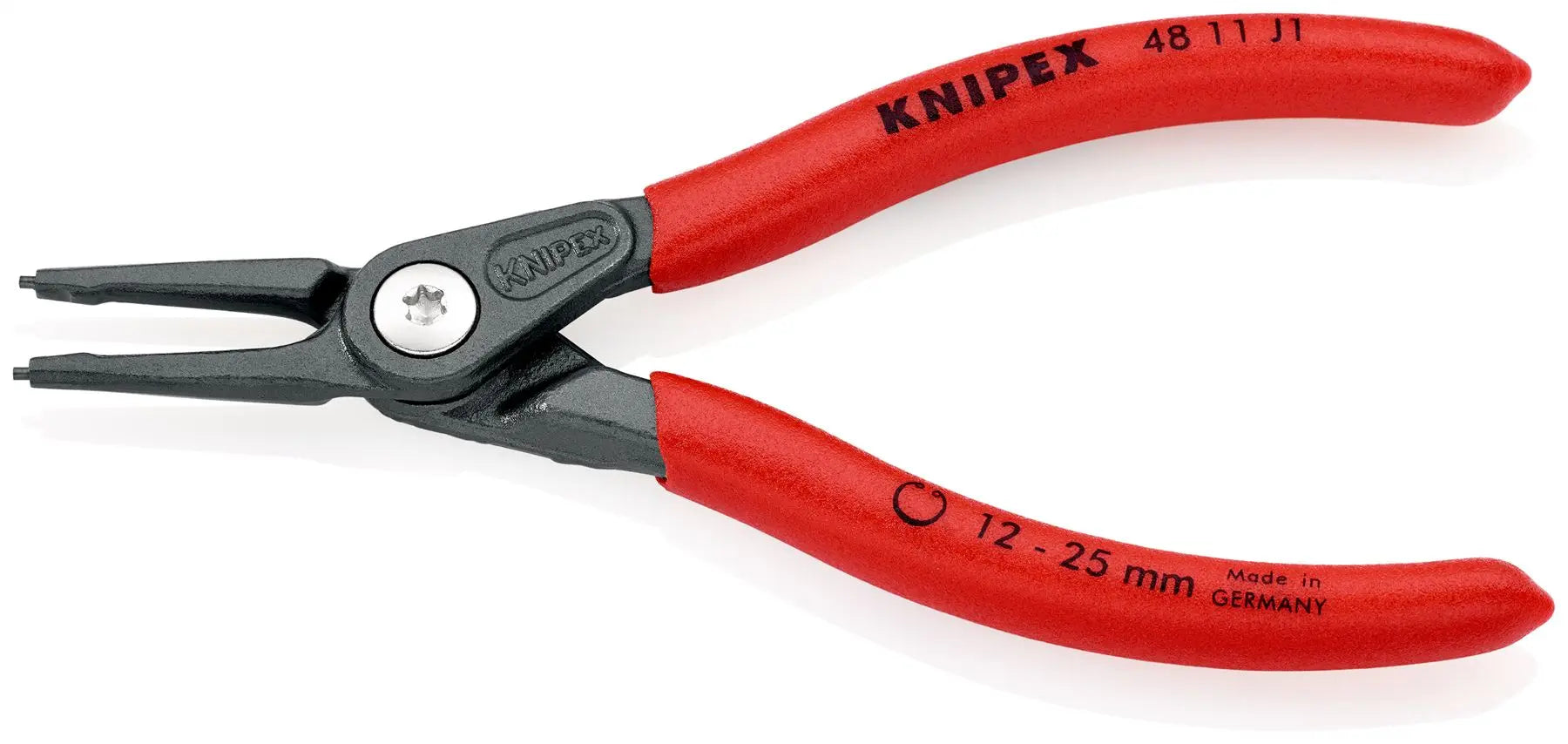 KNIPEX Circlip Pliers for Internal Circlips in Bore Holes 140mm 1.3mm Diameter Tips 48 11 J1  White Rose Tools