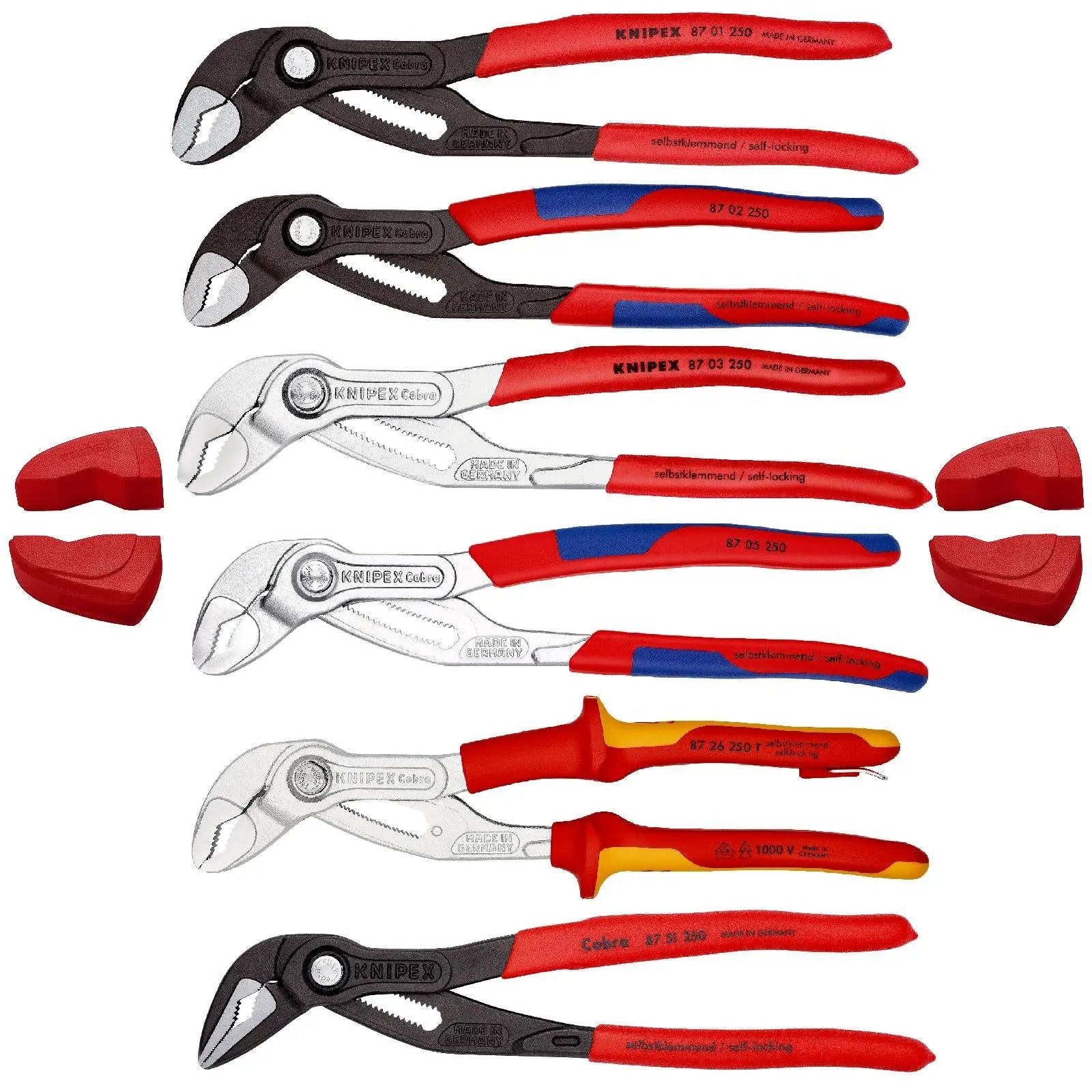 KNIPEX Cobra High Tech Water Pump Pliers 100-560 mm Choose Size  White Rose Tools