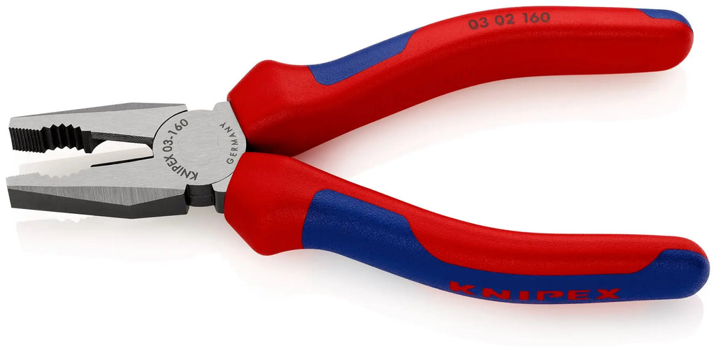 KNIPEX Combination Pliers 160mm Multi Component Grips 03 02 160 SB  White Rose Tools